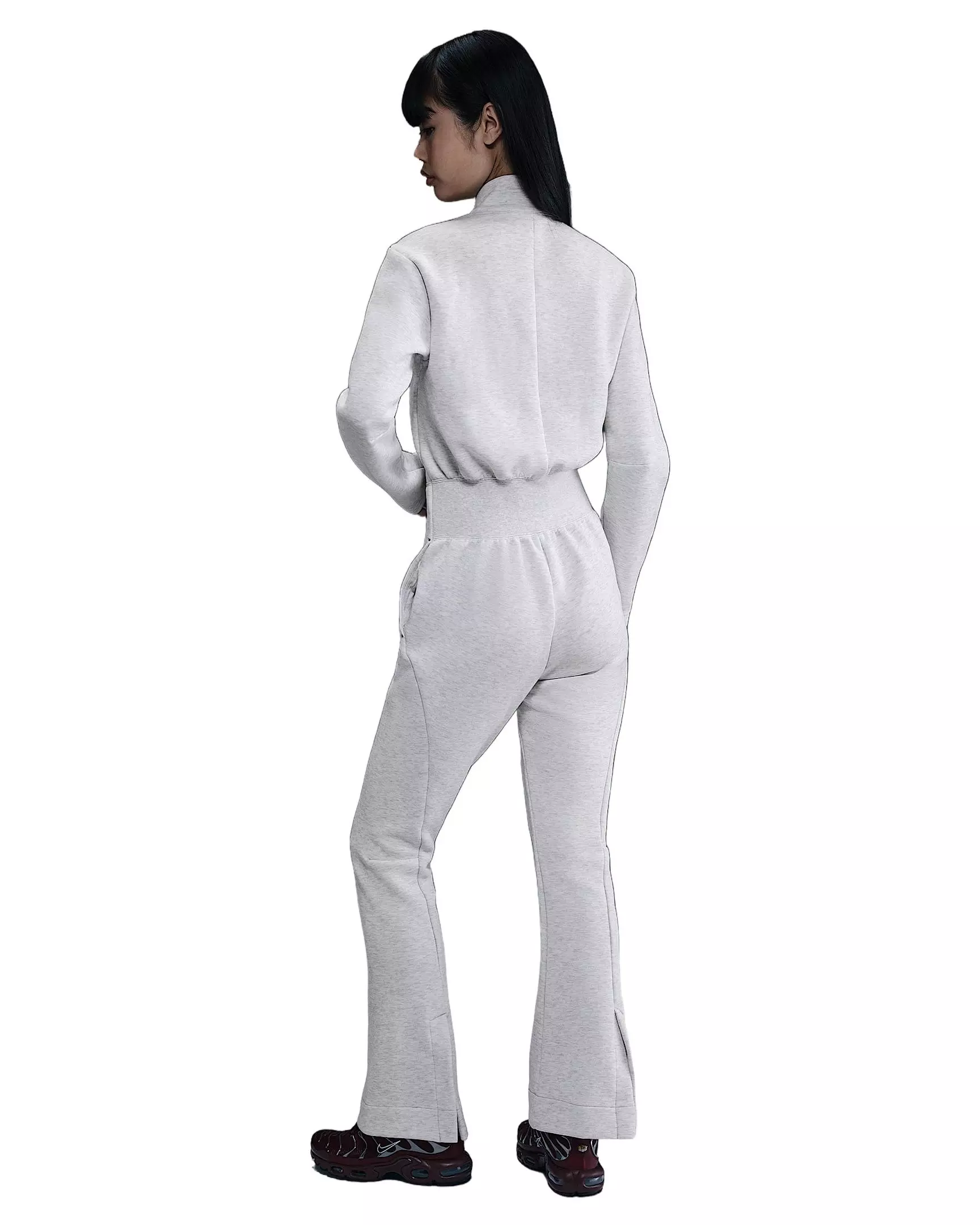 Nike Women's Sportswear Tech Fleece Jumpsuit - Lt Grey - LT GREY