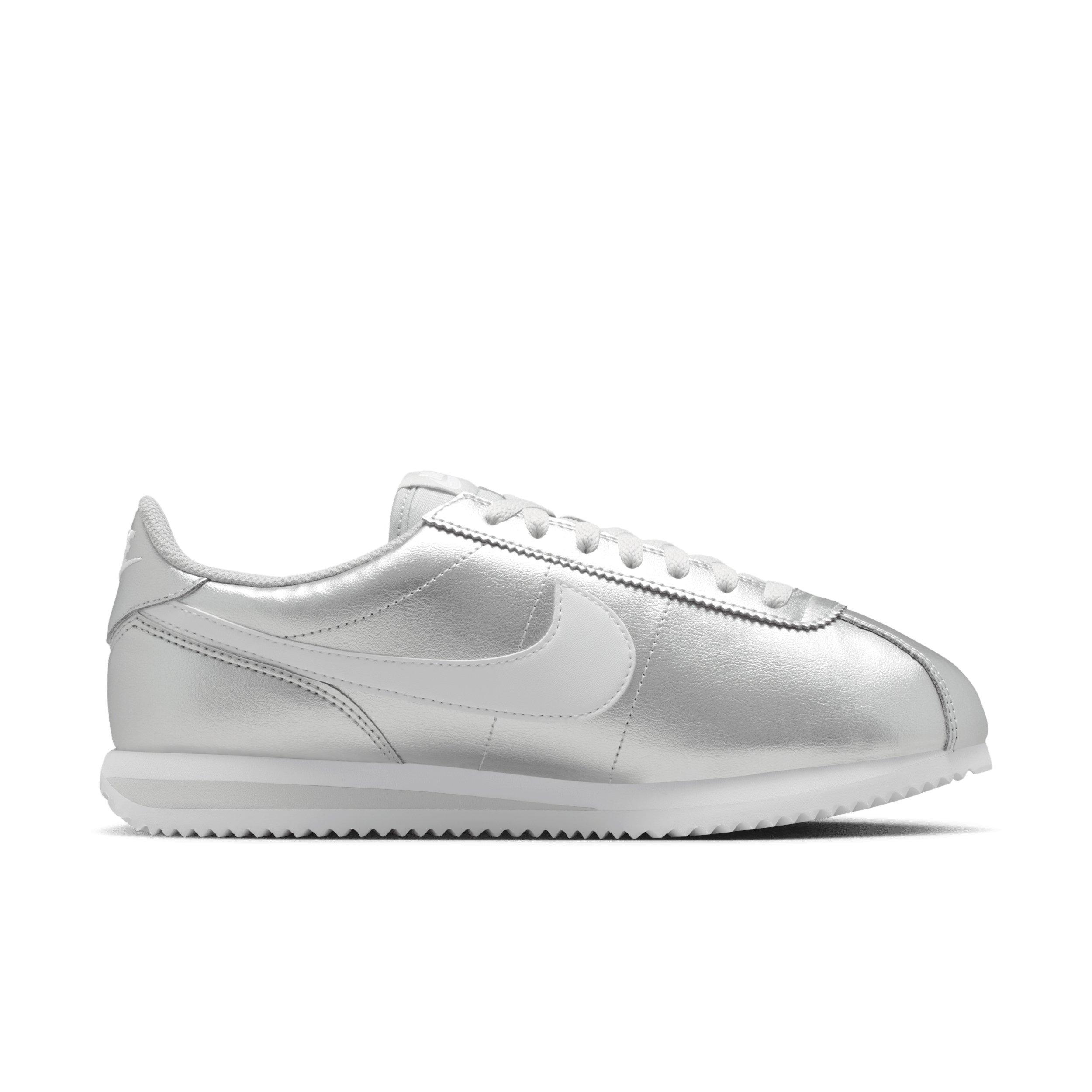 Nike Cortez "Metallic Silver/Grey Fog/White" Women's Shoe - SILVER/GREY/WHITE Thumbnail View 1