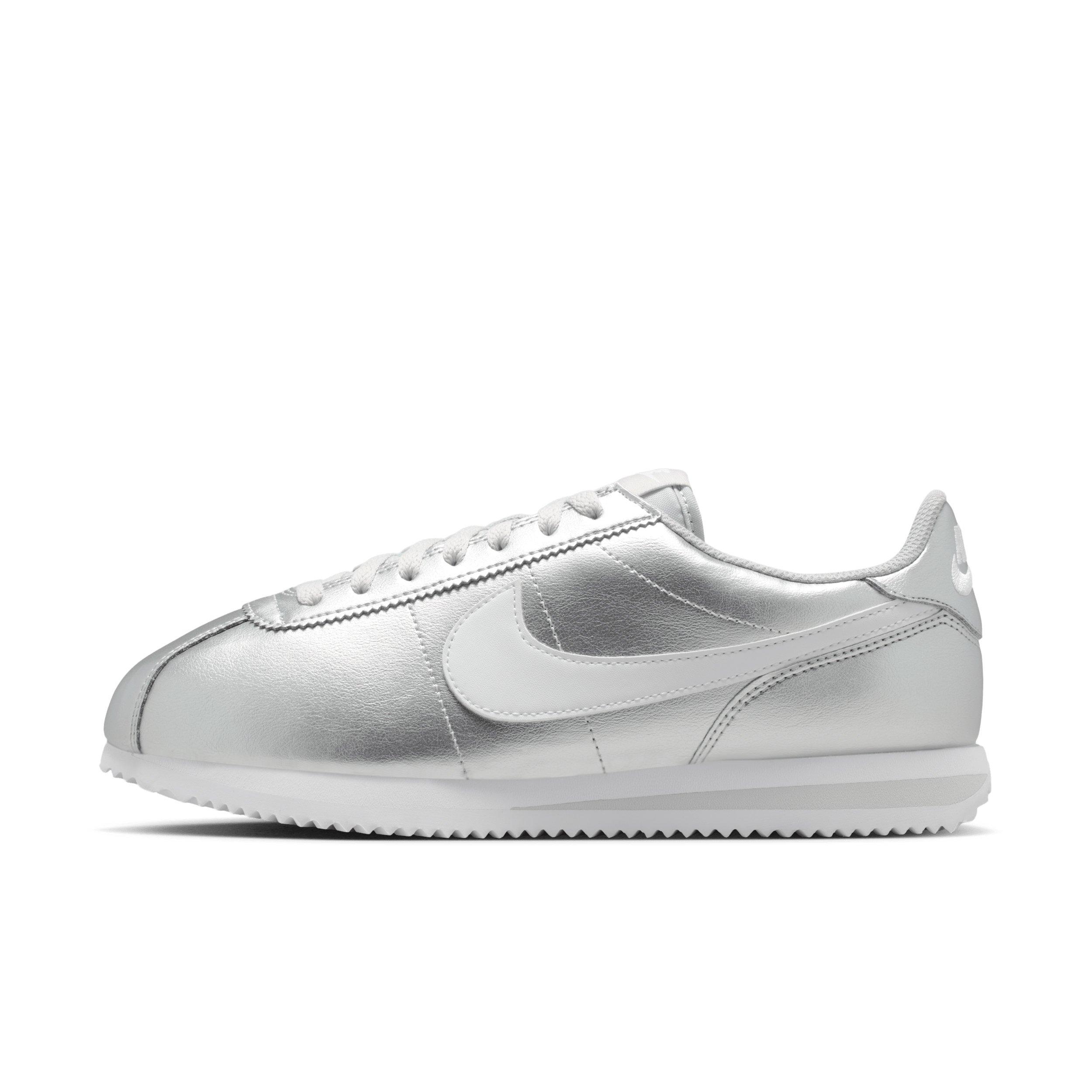 Nike Cortez "Metallic Silver/Grey Fog/White" Women's Shoe - SILVER/GREY/WHITE Thumbnail View 2