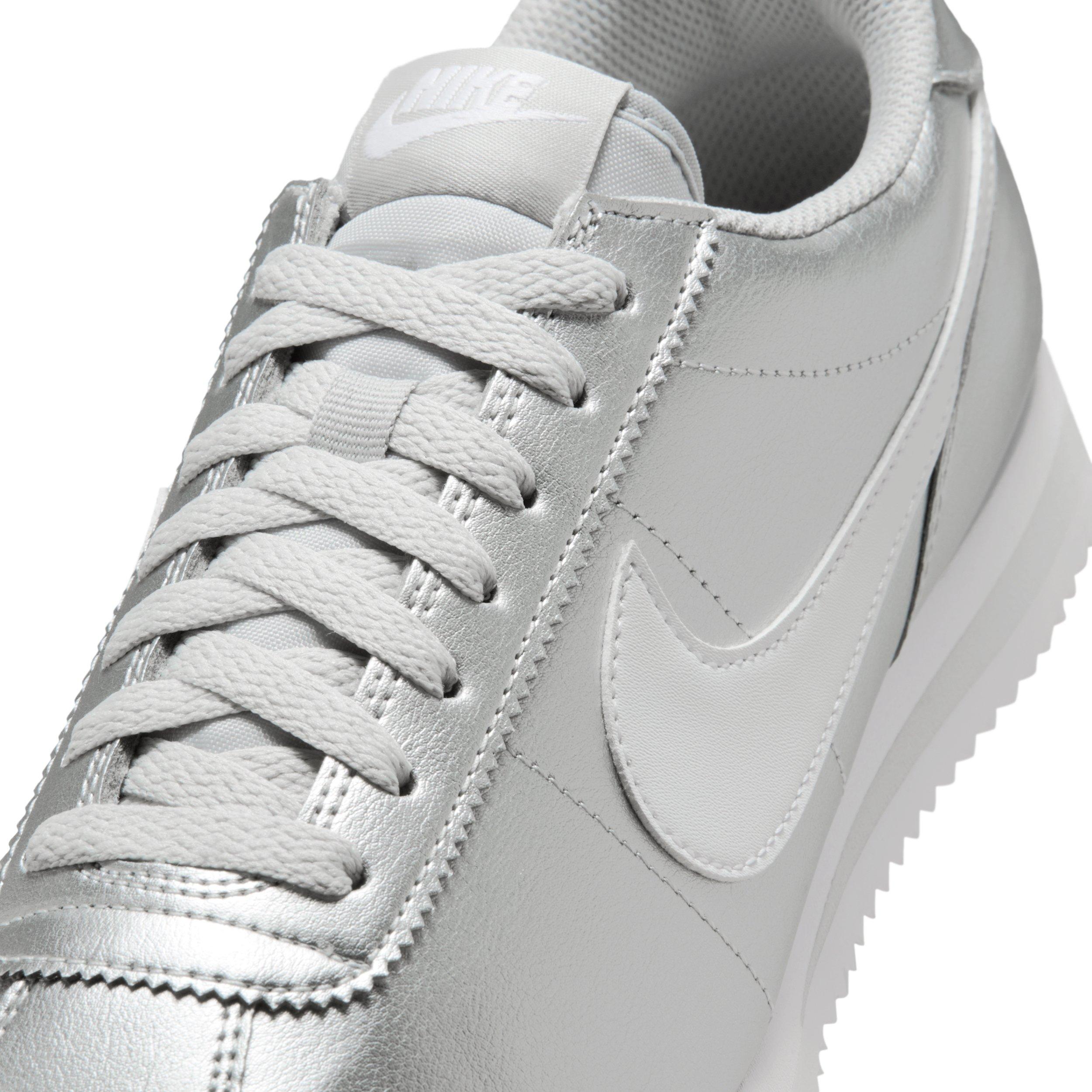 Nike Cortez "Metallic Silver/Grey Fog/White" Women's Shoe - SILVER/GREY/WHITE Thumbnail View 7