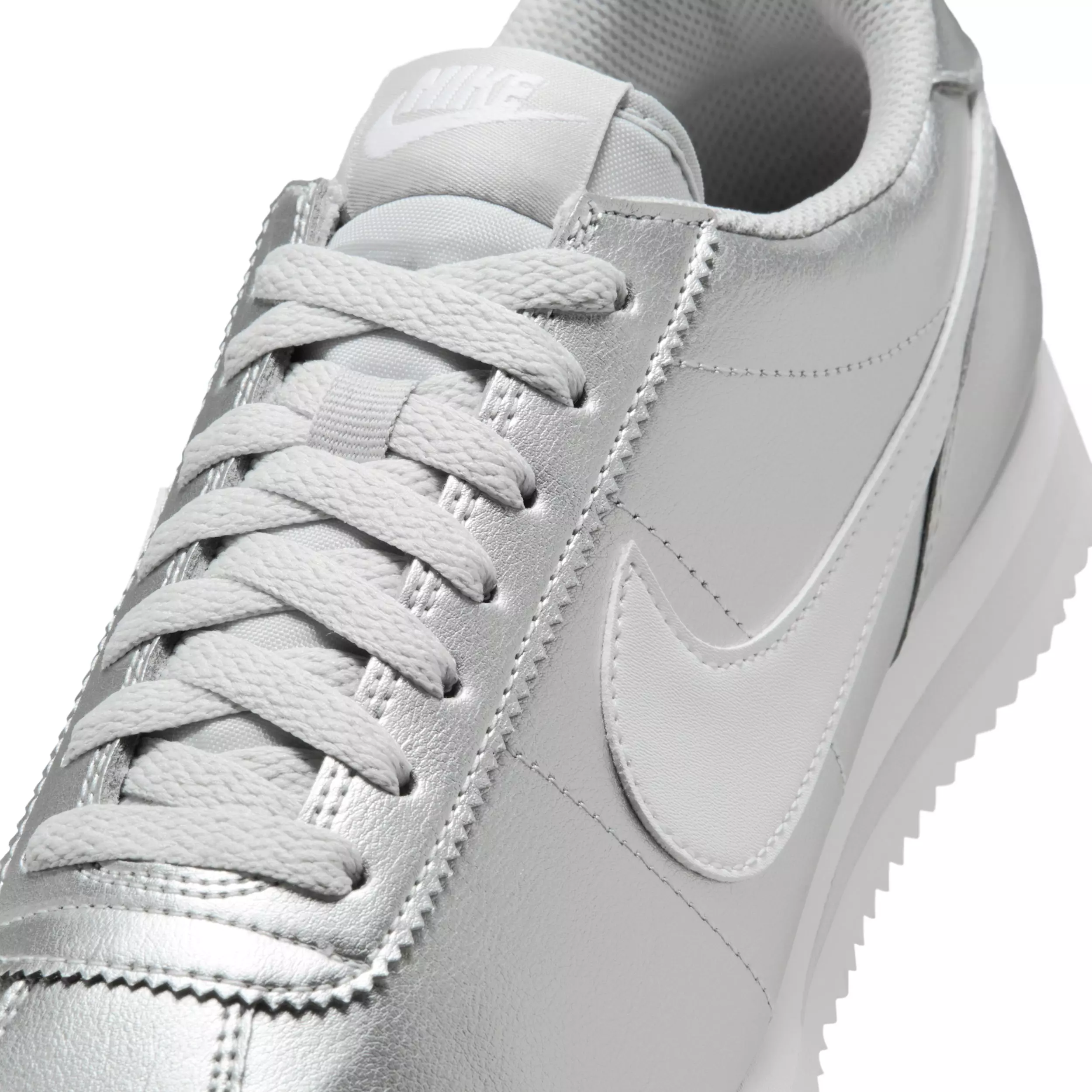Nike Cortez "Metallic Silver/Grey Fog/White" Women's Shoe - SILVER/GREY/WHITE