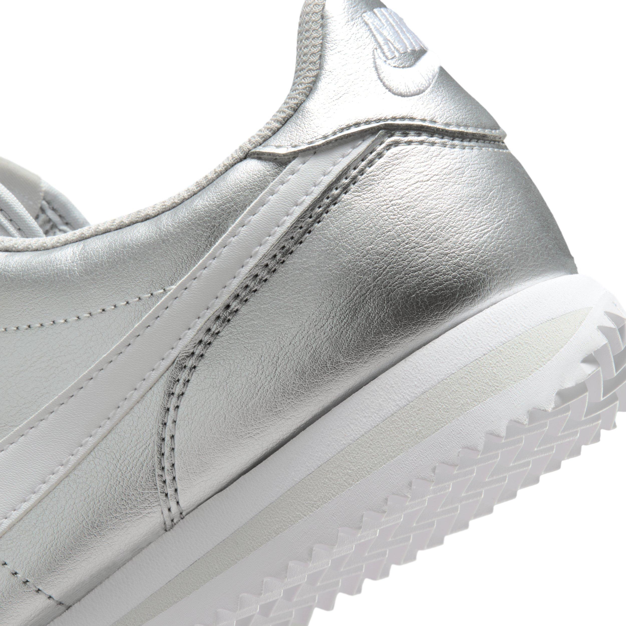 Nike Cortez "Metallic Silver/Grey Fog/White" Women's Shoe - SILVER/GREY/WHITE Thumbnail View 8