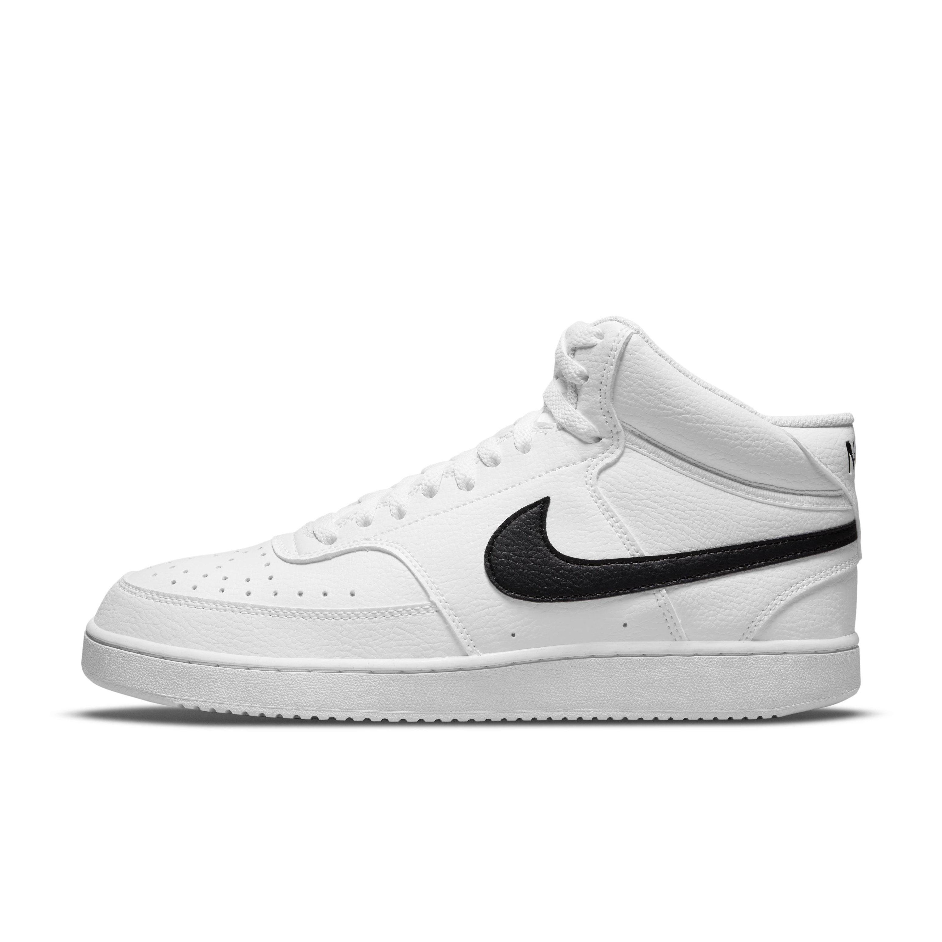 Nike Court Vision Mid Next Nature "White/Black/White" Men's Shoe - WHITE Thumbnail View 2