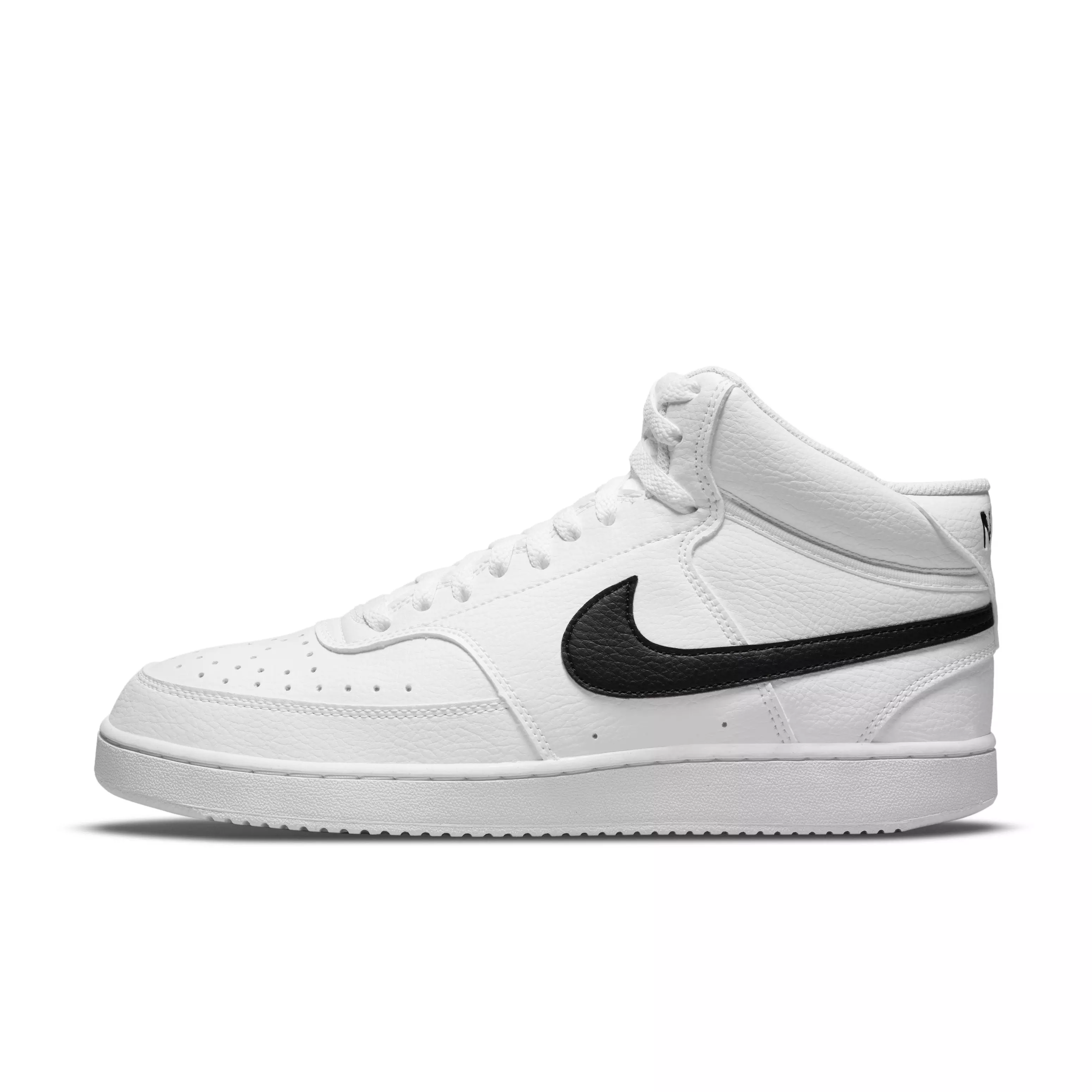 Nike Court Vision Mid Next Nature "White/Black/White" Men's Shoe - WHITE