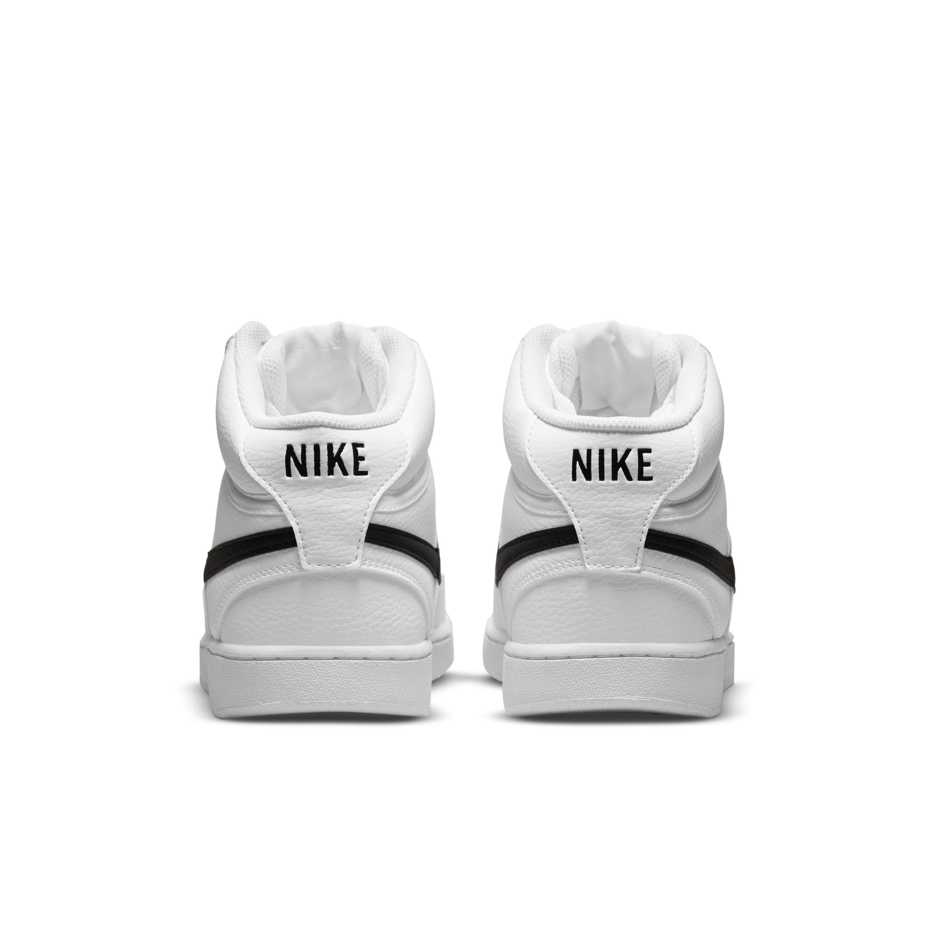 Nike Court Vision Mid Next Nature "White/Black/White" Men's Shoe - WHITE Thumbnail View 5