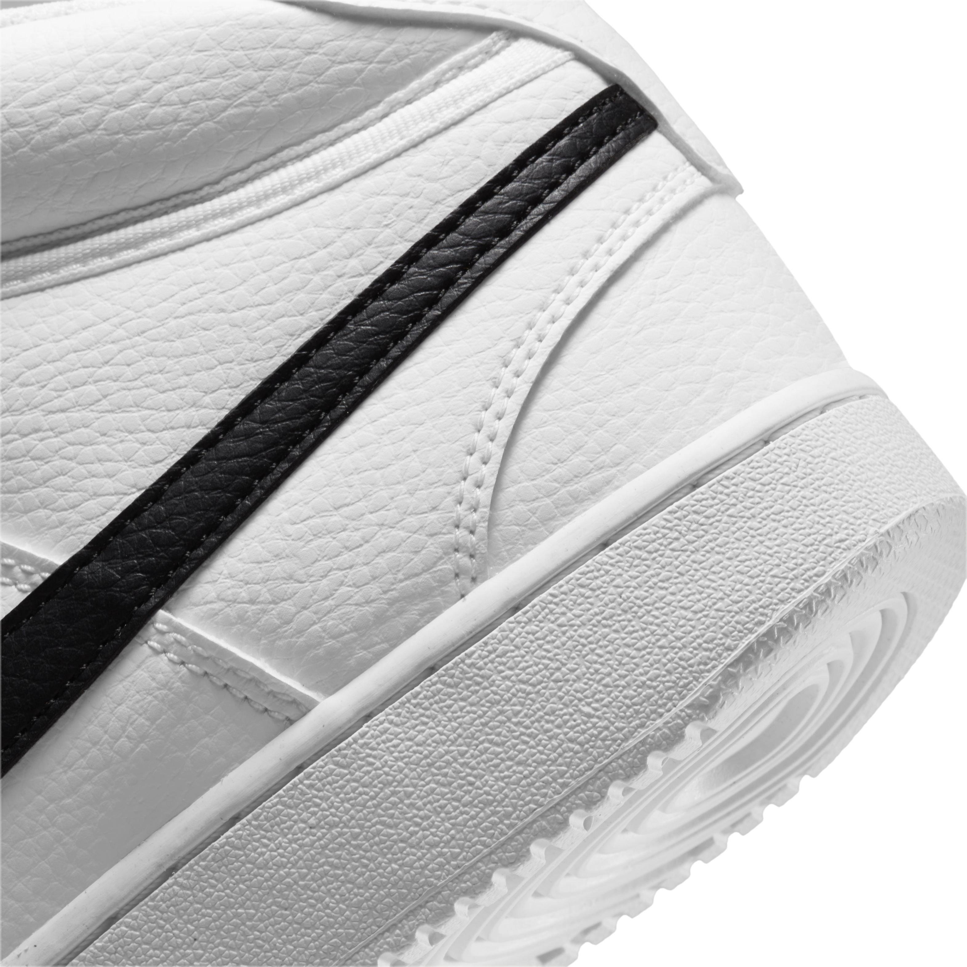 Nike Court Vision Mid Next Nature "White/Black/White" Men's Shoe - WHITE Thumbnail View 8