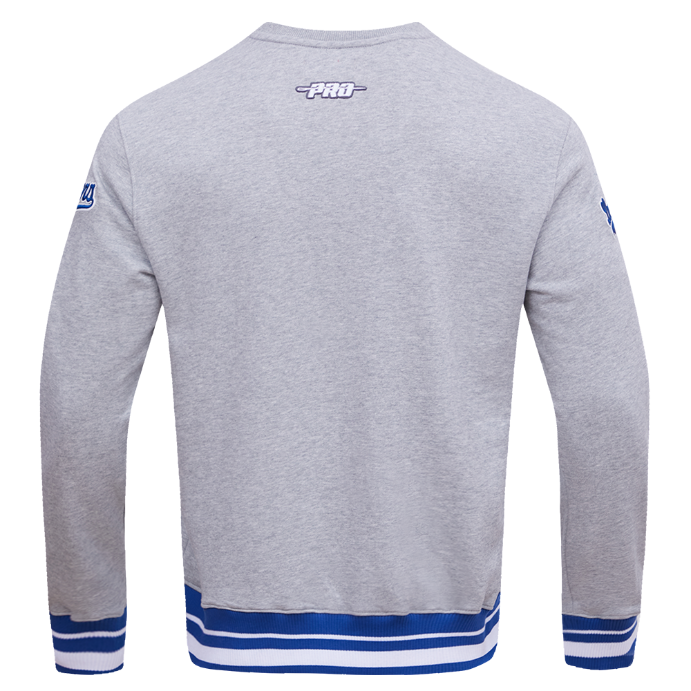 Pro Standard Men's MLB Los Angeles Dodgers Mashup Rib Crewneck -Grey/Blue - GREY/BLUE Thumbnail View 2