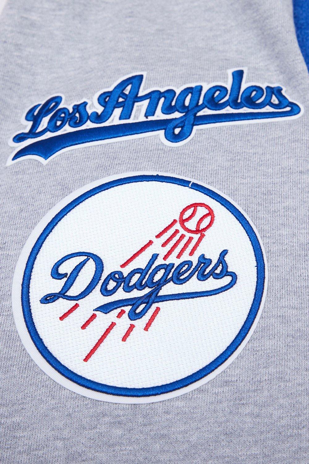 Pro Standard Men's MLB Los Angeles Dodgers Mashup Rib Crewneck - Grey/Blue - GREY/BLUE Thumbnail View 6