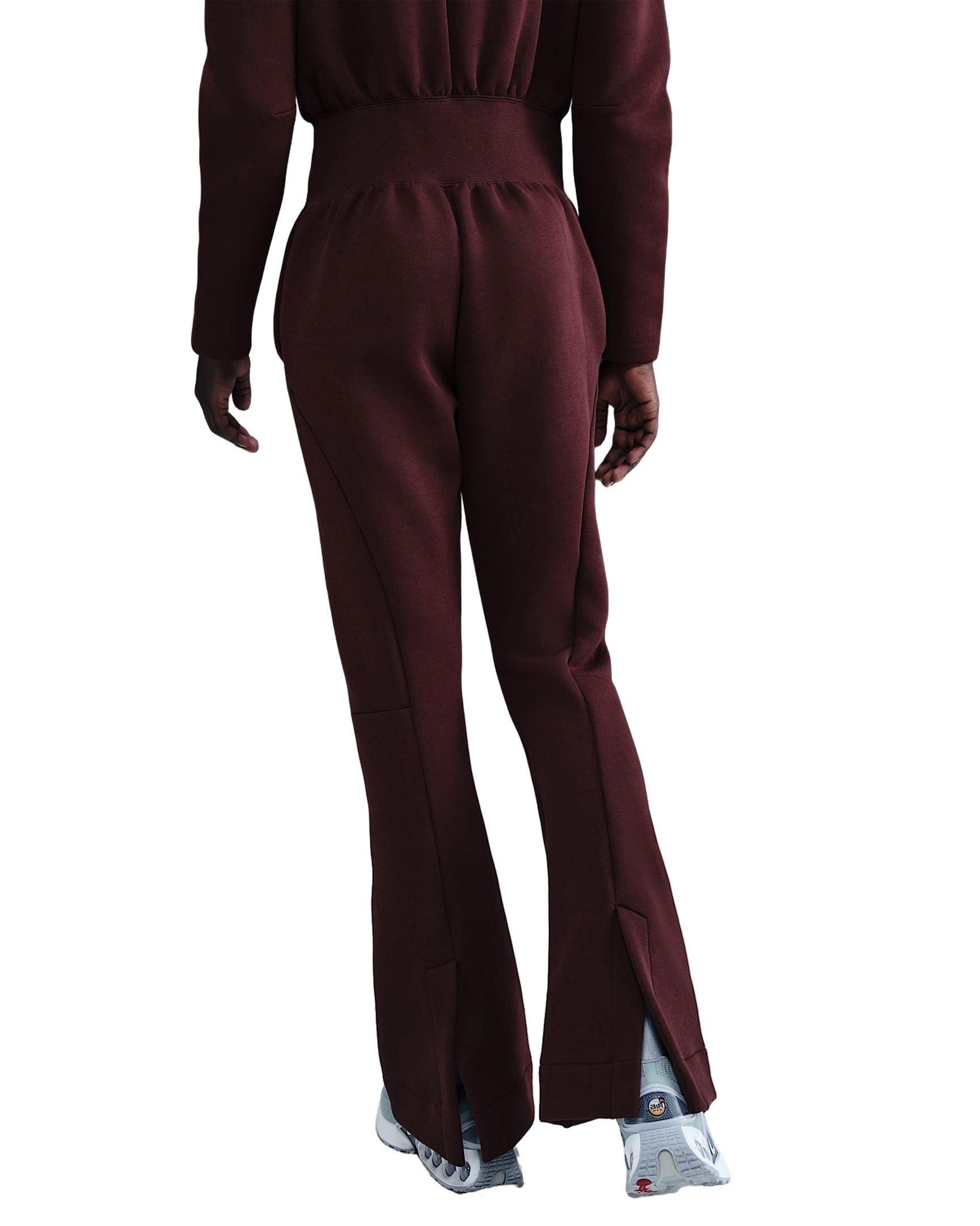 Nike Women's Sportswear Tech Fleece Jumpsuit -Burgundy - BURGUNDY Thumbnail View 5