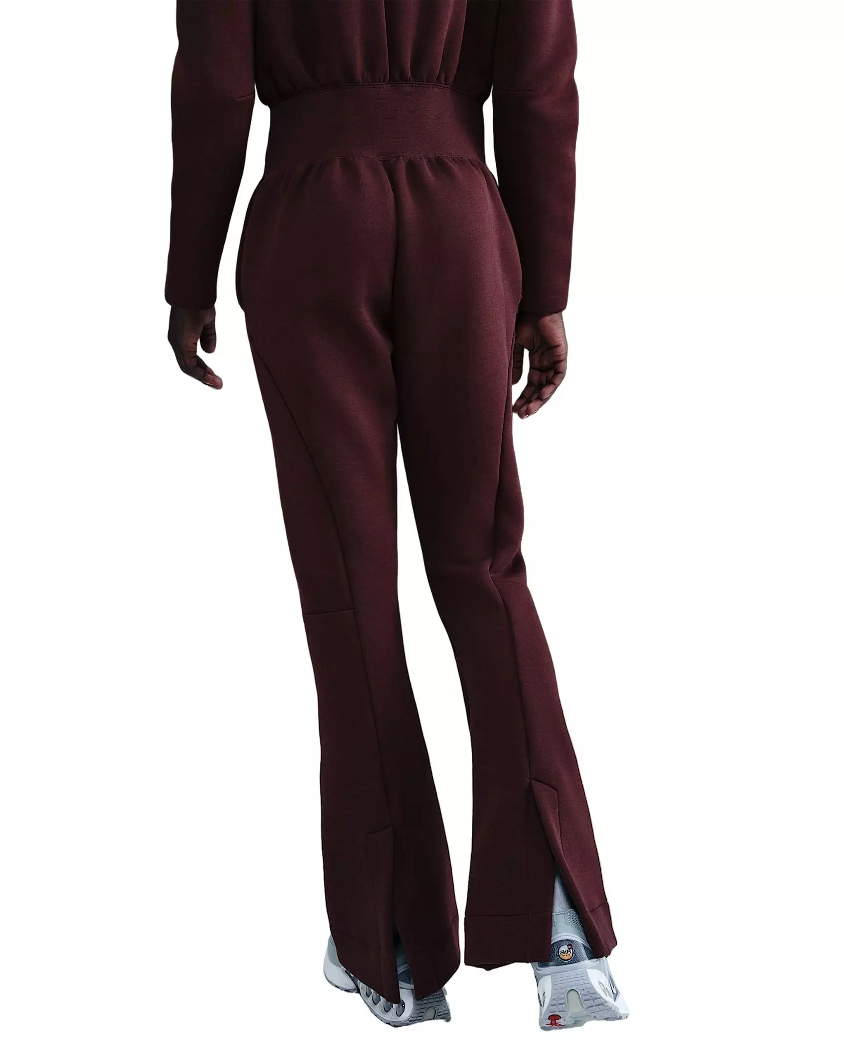 Nike Women's Sportswear Tech Fleece Jumpsuit -Burgundy - BURGUNDY