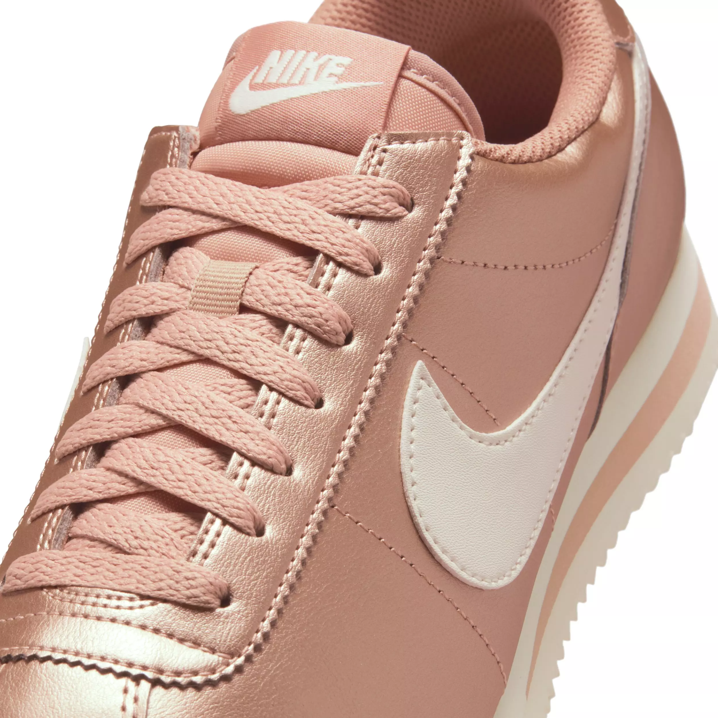 Nike Cortez "Metallic Red Bronze/Rose Whisper/Sail" Women's Shoe - BRONZE/PINK/WHITE