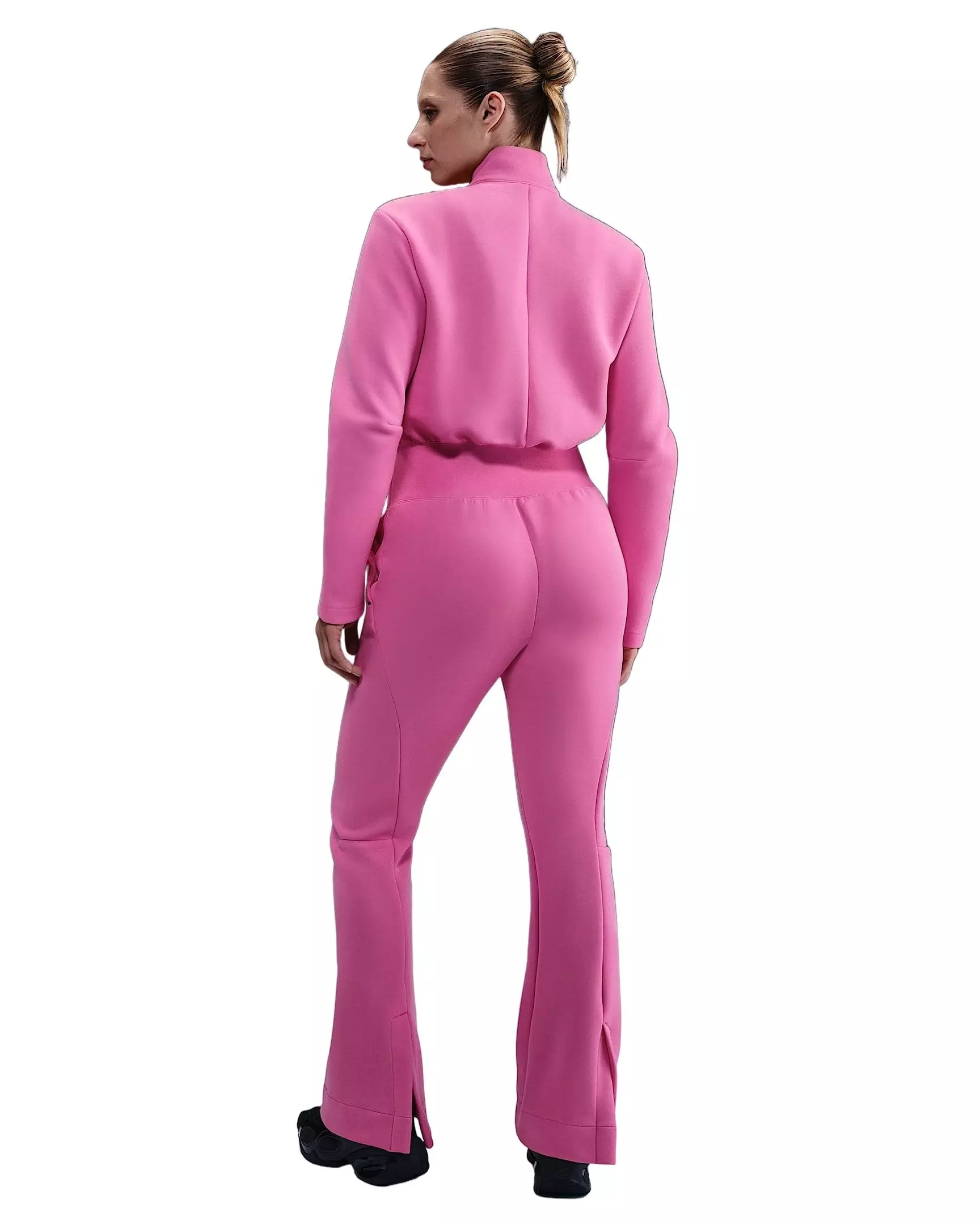 Nike Women's Sportswear Tech Fleece Jumpsuit -Pink/Black - PINK/BLACK