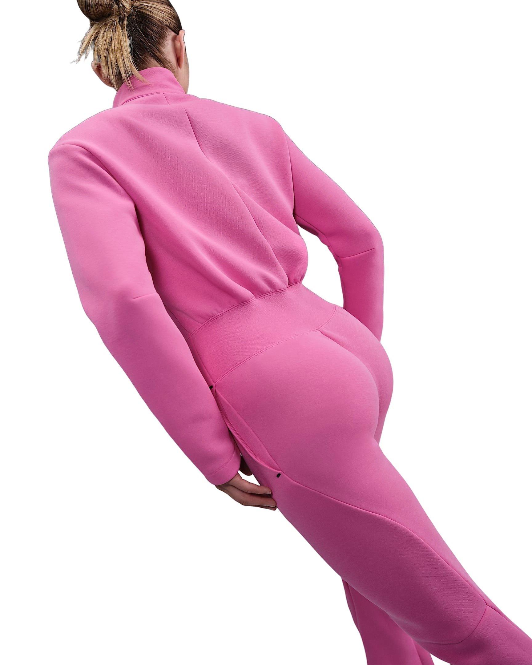 Nike Women's Sportswear Tech Fleece Jumpsuit -Pink/Black - PINK/BLACK Thumbnail View 5