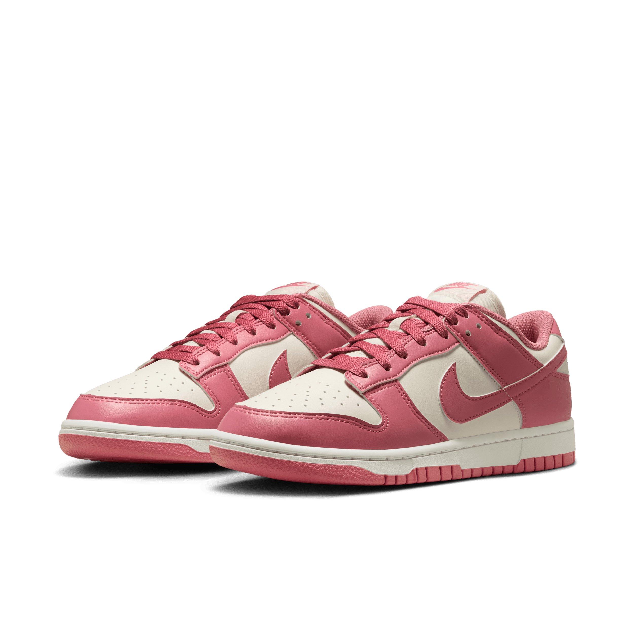 Nike Dunk Low "Sail/White/Peony" Women's Shoe - WHITE/PINK Thumbnail View 3