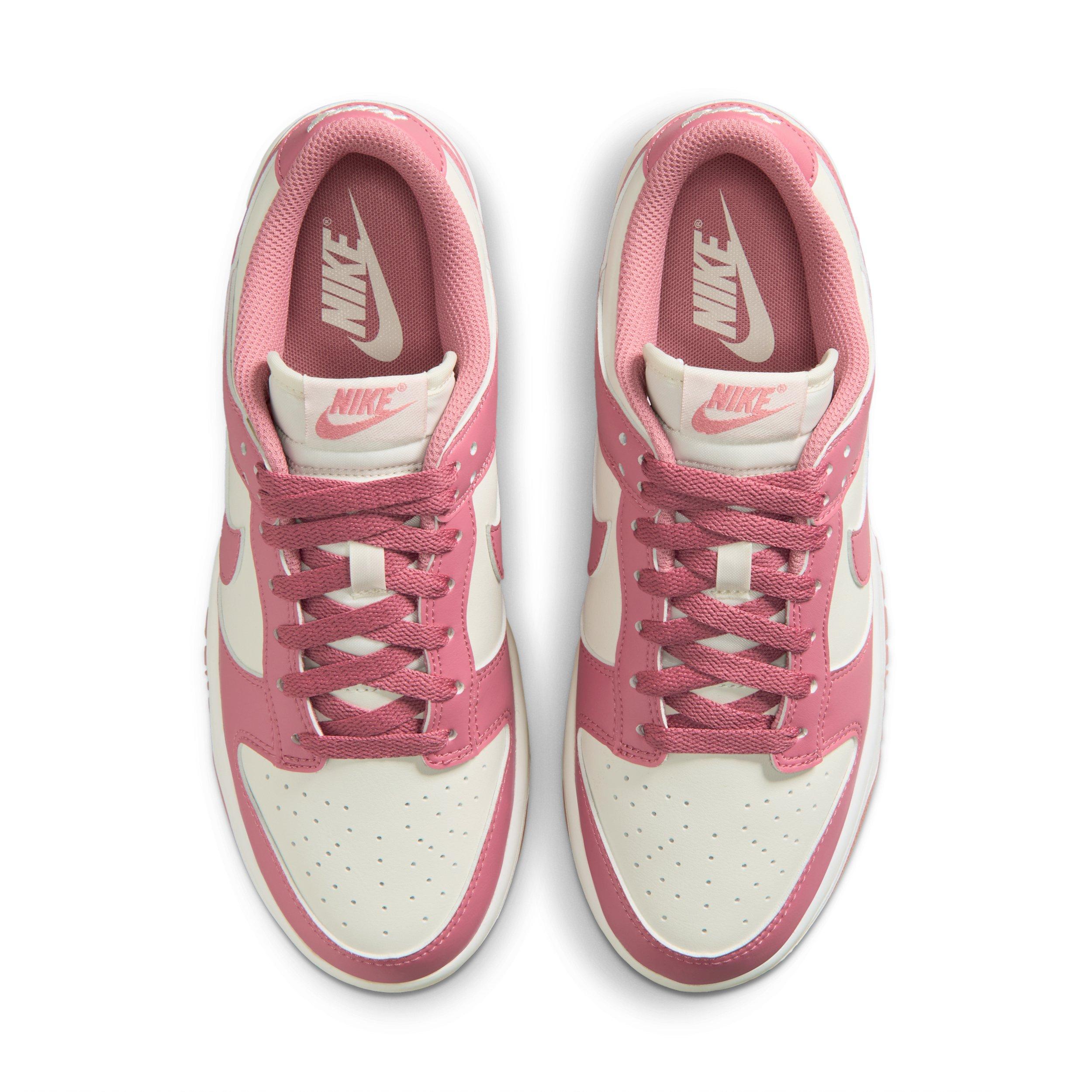 Nike Dunk Low "Sail/White/Peony" Women's Shoe - WHITE/PINK Thumbnail View 4