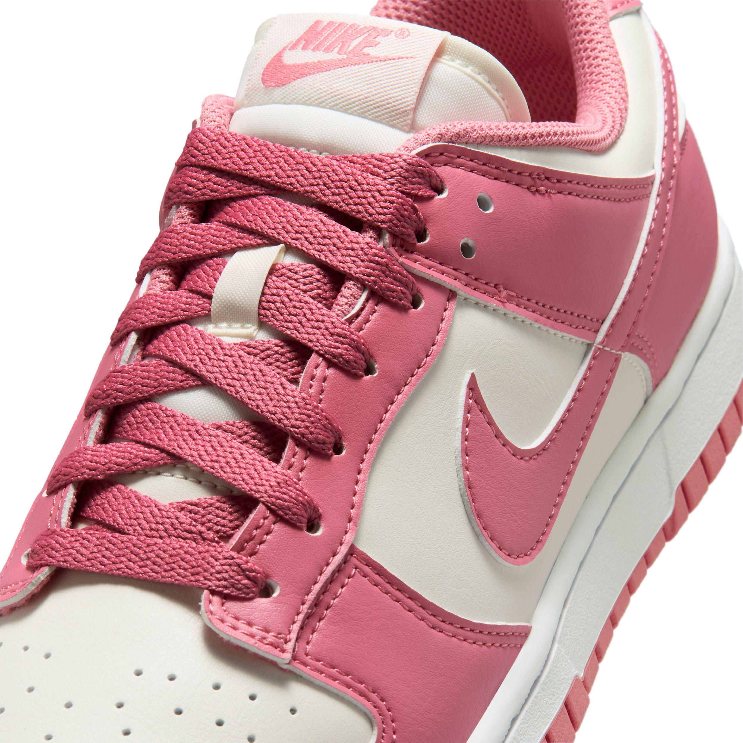 Nike Dunk Low "Sail/White/Peony" Women's Shoe - WHITE/PINK Thumbnail View 7