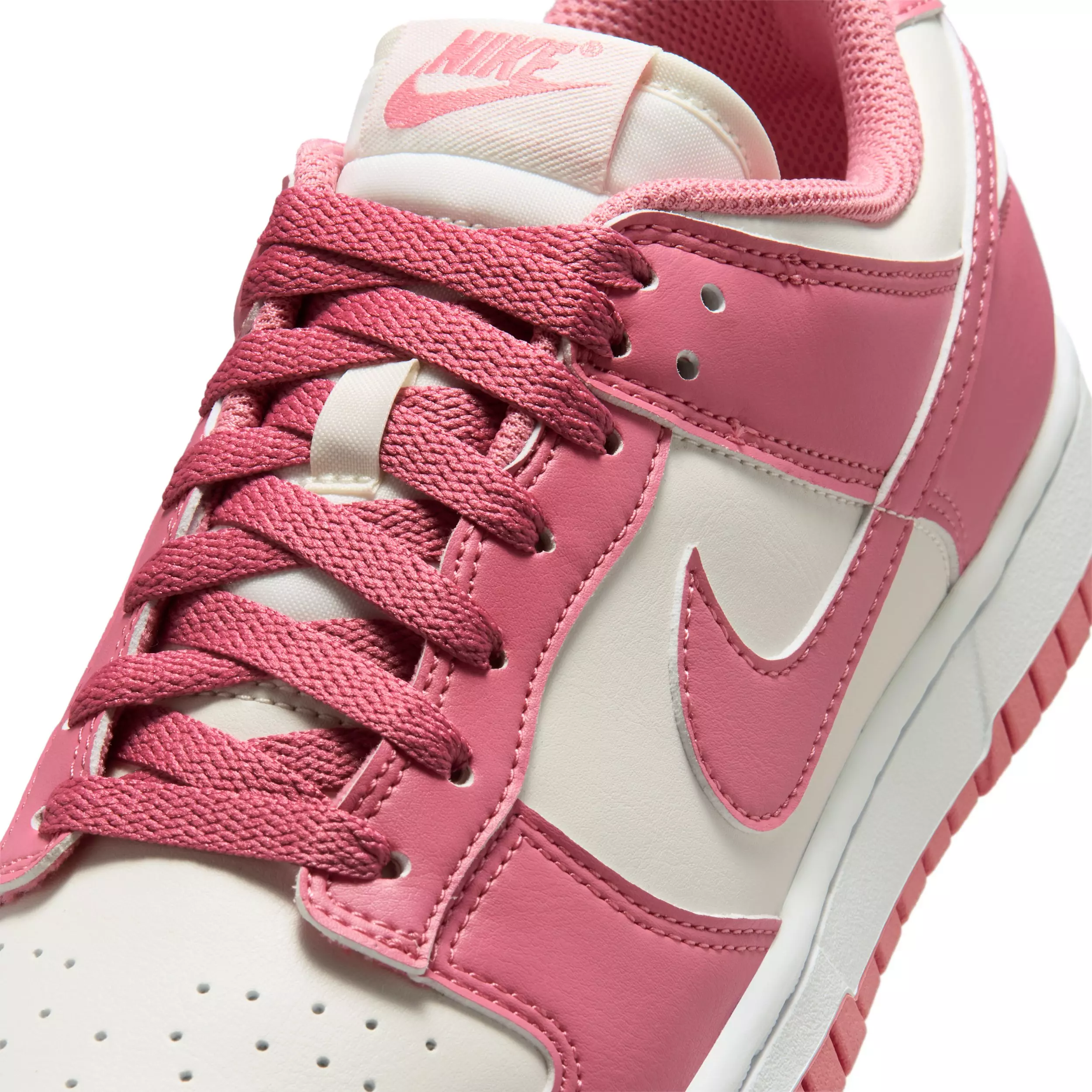 Nike Dunk Low "Sail/White/Peony" Women's Shoe - WHITE/PINK