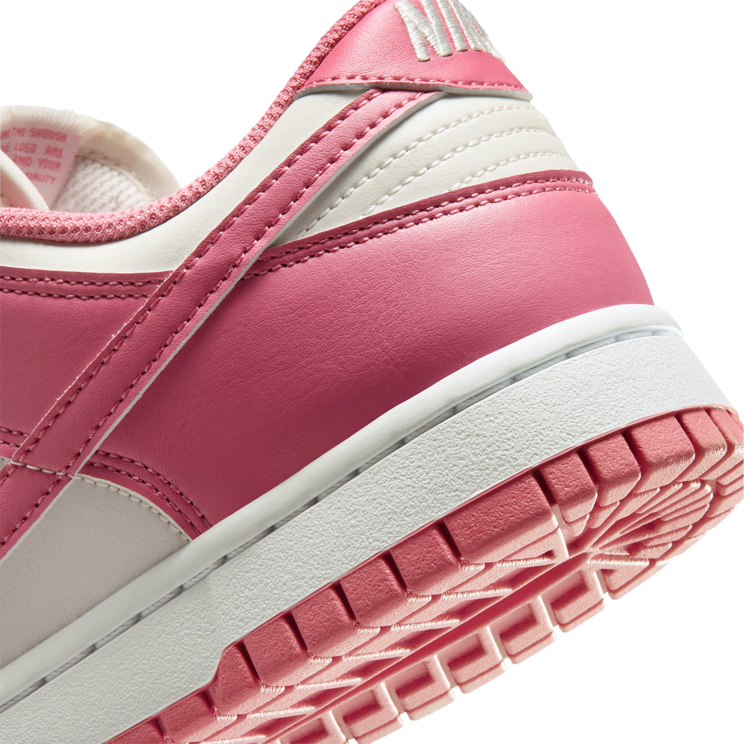 Nike Dunk Low "Sail/White/Peony" Women's Shoe - WHITE/PINK Thumbnail View 8
