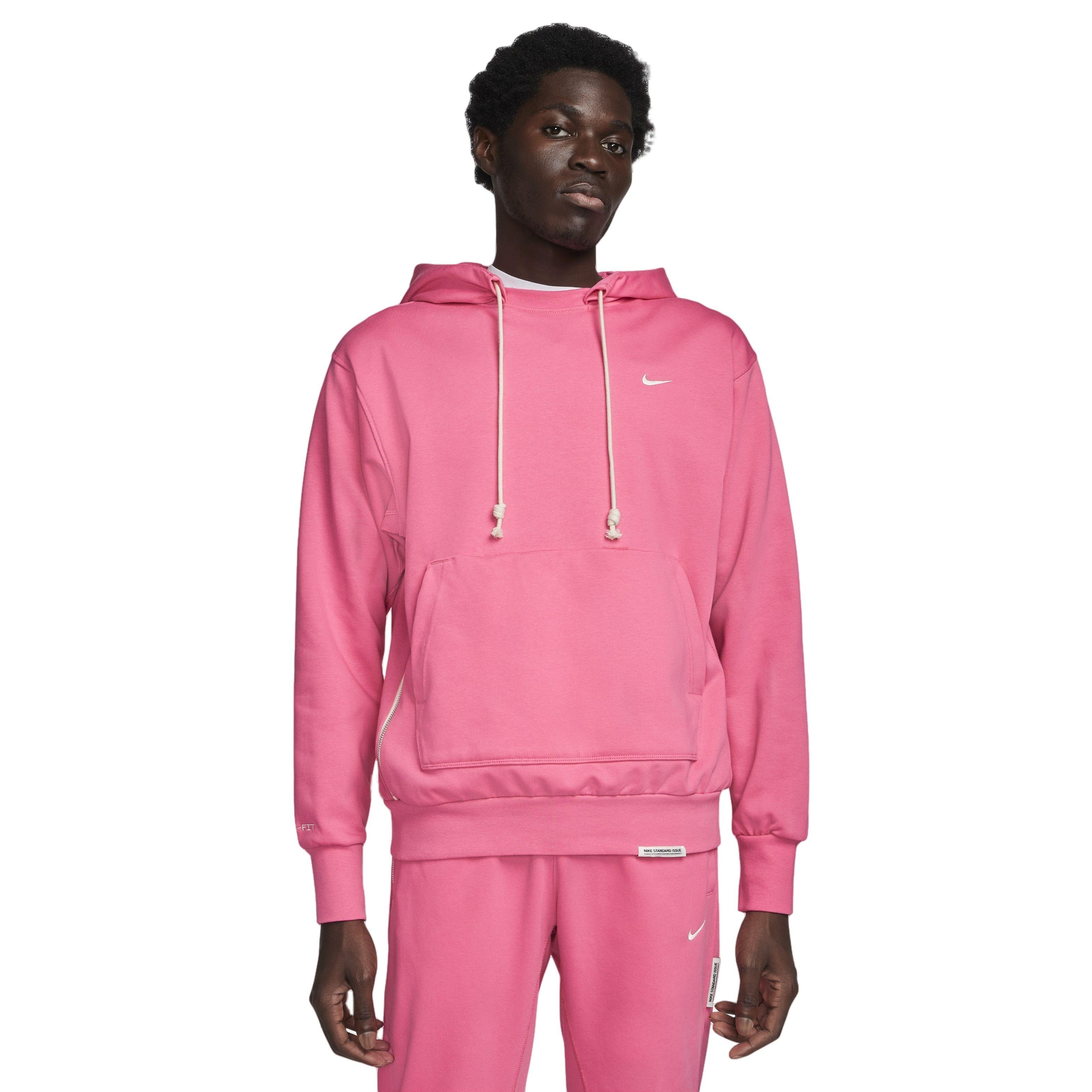 Nike Men's Dri-FIT Standard Issue Pullover Basketball Hoodie-Pink - Hibbett