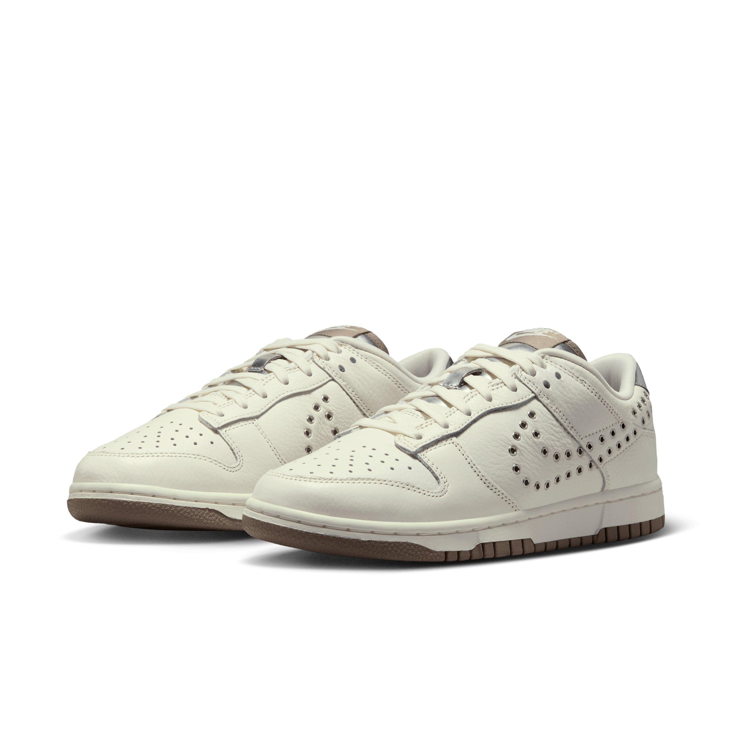 Nike Dunk Low "Sail/Mink Brown/Metallic Silver" Women's Shoe - WHITE/BROWN/SILVER Thumbnail View 3