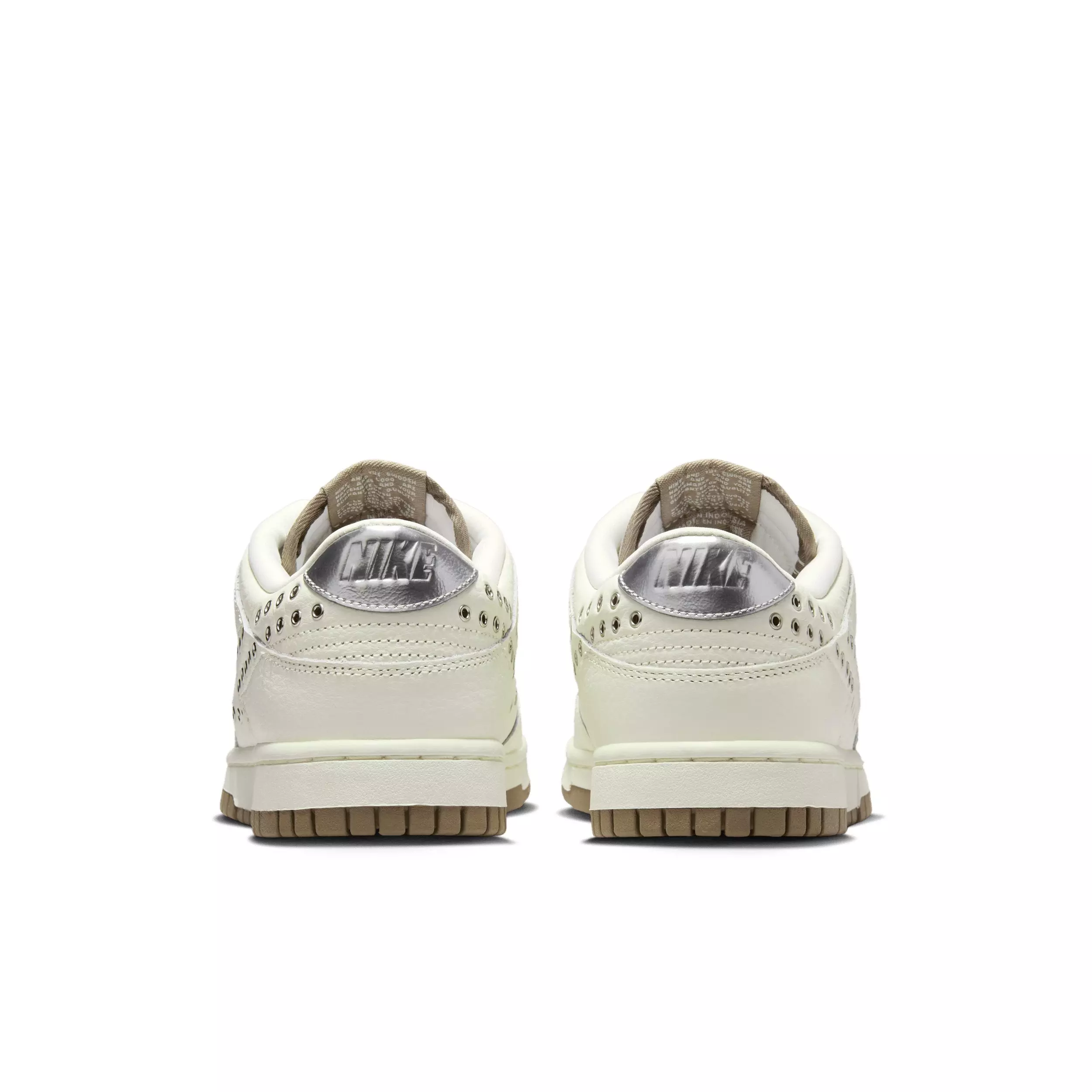 Nike Dunk Low "Sail/Mink Brown/Metallic Silver" Women's Shoe - WHITE/BROWN/SILVER