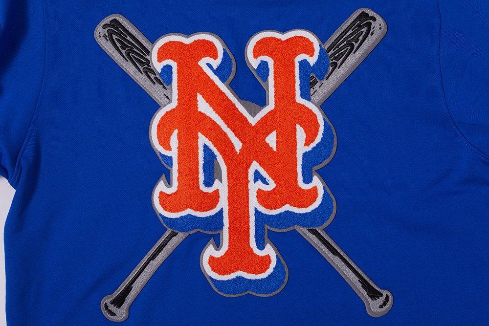 Pro Standard Men's MLB New York Mets Mashup Rib Crewneck -Royal/Orange - ROYAL/ORANGE Thumbnail View 5
