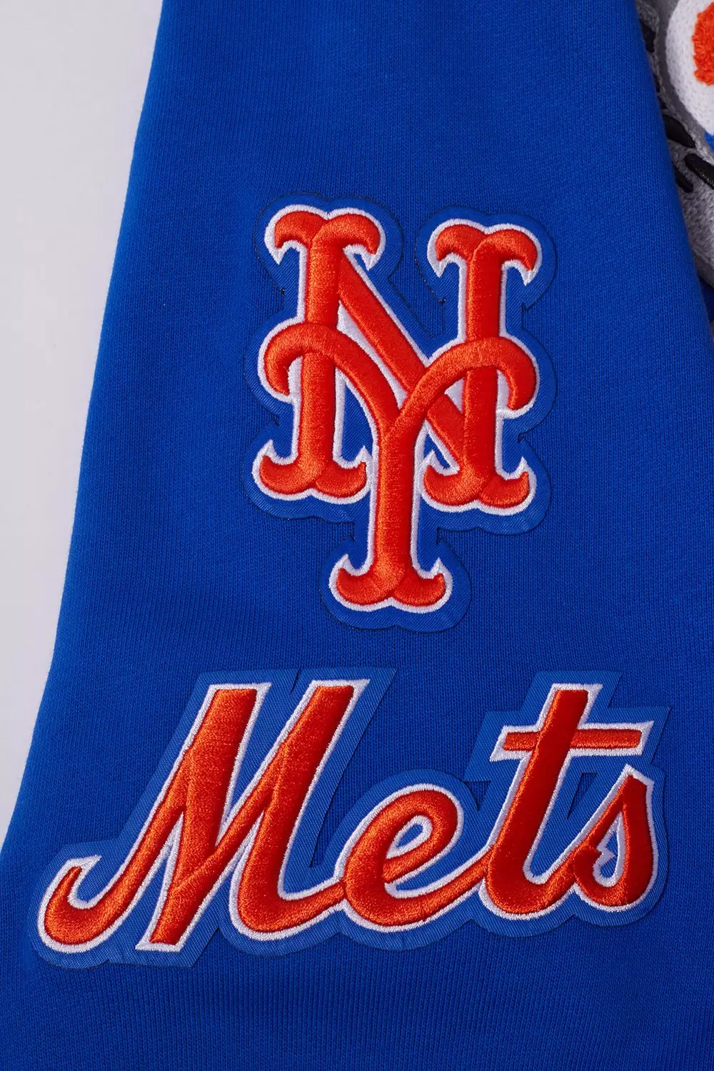 Pro Standard Men's MLB New York Mets Mashup Rib Crewneck - Royal/Orange - ROYAL/ORANGE