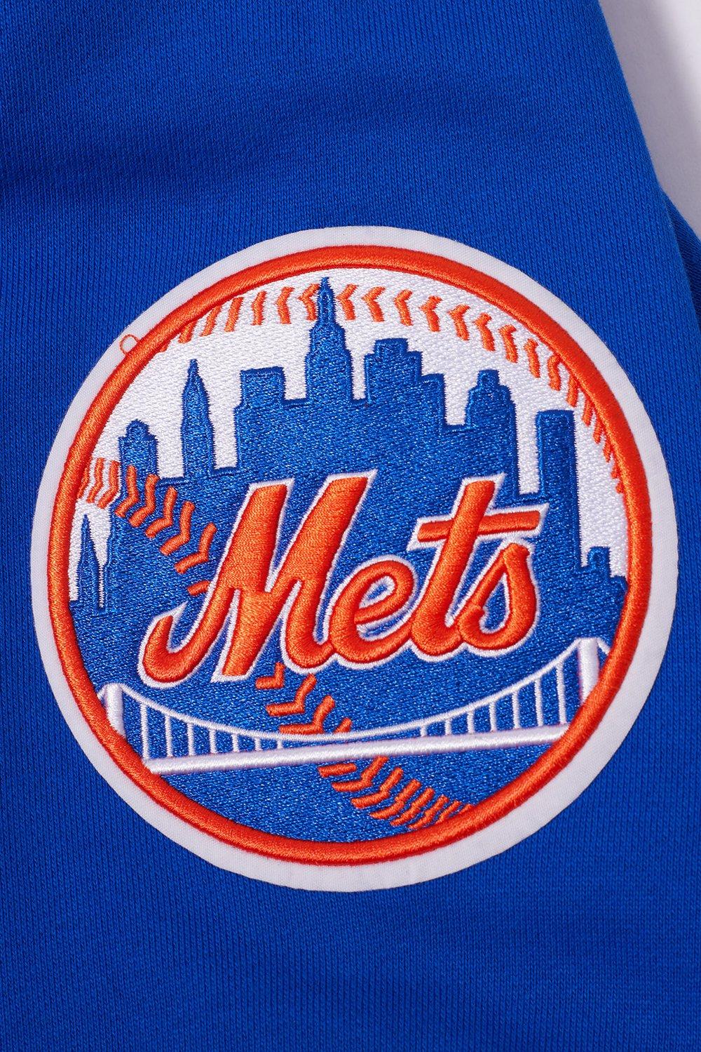 Pro Standard Men's MLB New York Mets Mashup Rib Crewneck -Royal/Orange - ROYAL/ORANGE Thumbnail View 7