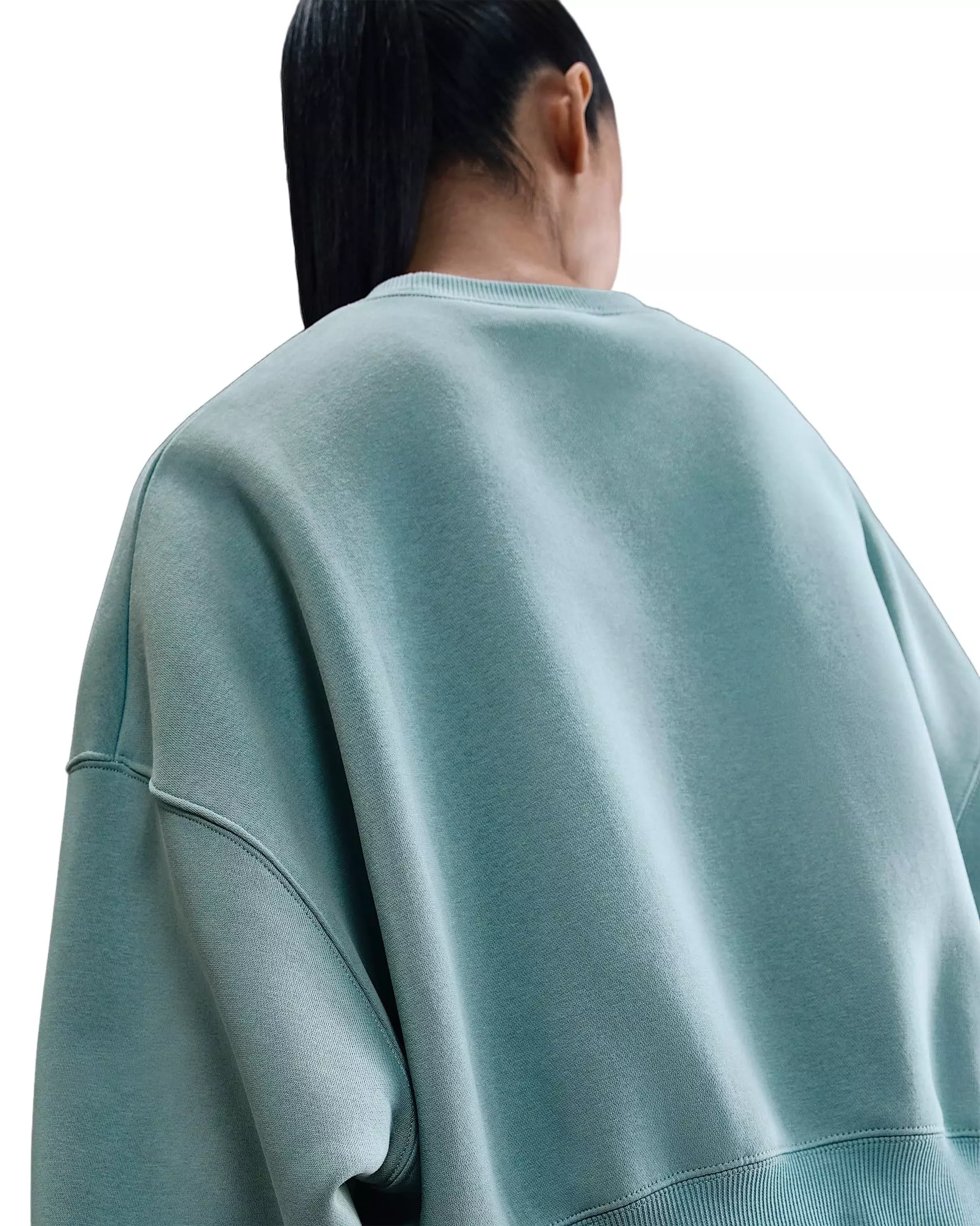 Nike Women's Sportswear Phoenix Fleece Over-Oversized Crew-Neck Sweatshirt -Green - GREEN