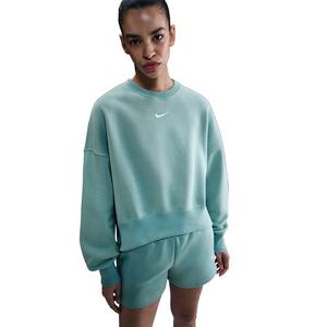 Nike Women's Sportswear Phoenix Fleece Over-Oversized Crew-Neck Sweatshirt -Green