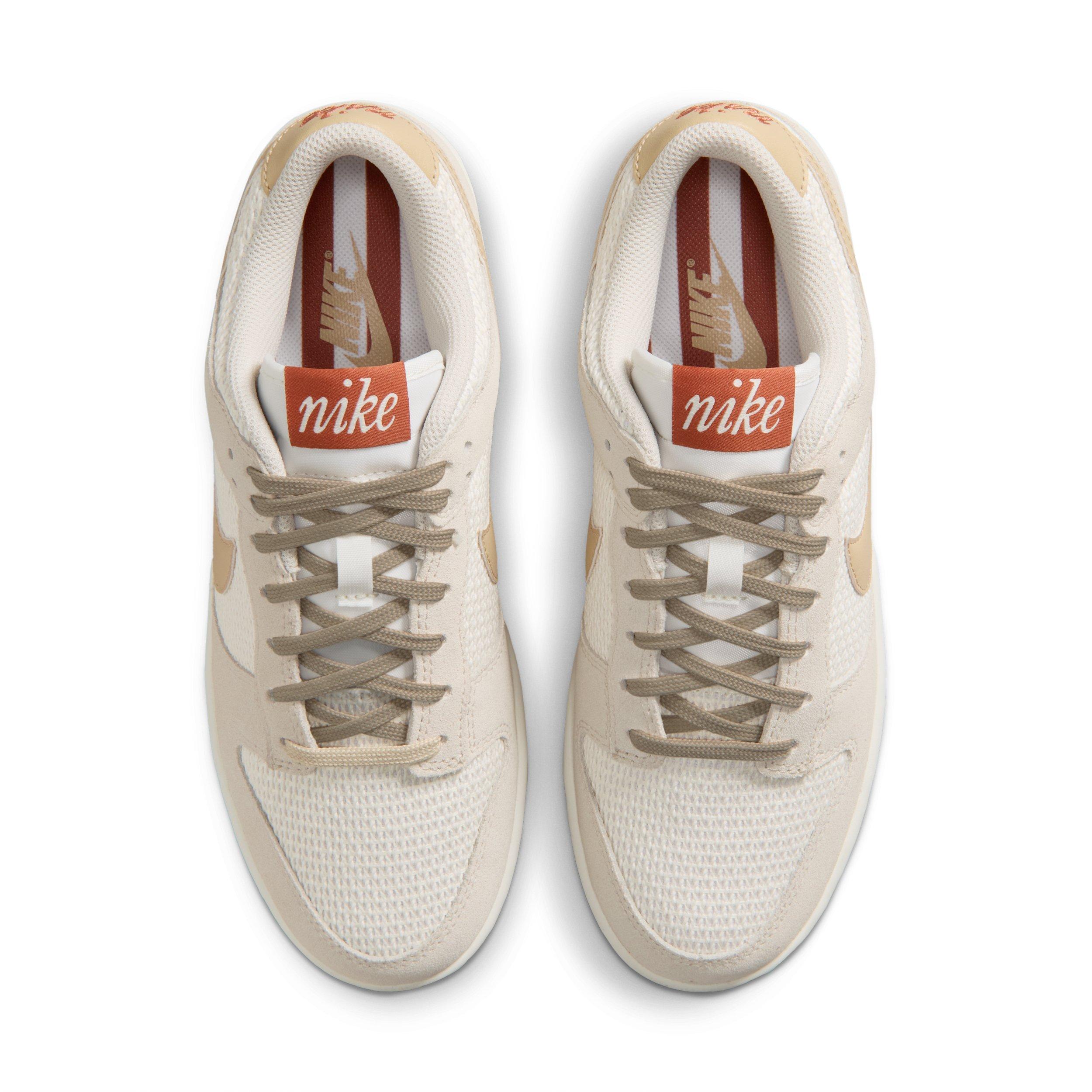 Nike Dunk Low SE "Sail/Light Orewood Brown/Linen" Women's Shoe - WHITE/BROWN Thumbnail View 4