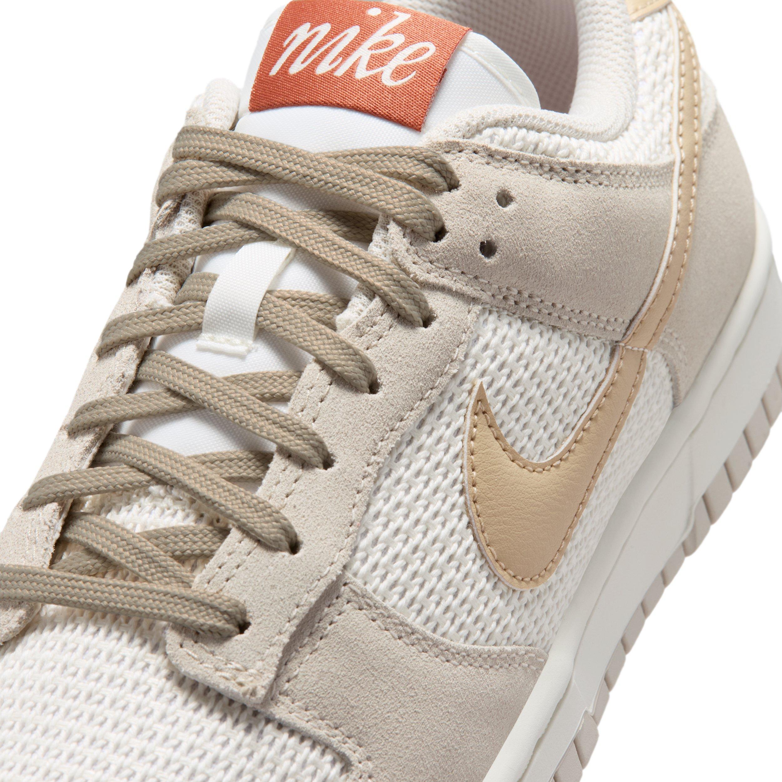 Nike Dunk Low SE "Sail/Light Orewood Brown/Linen" Women's Shoe - WHITE/BROWN Thumbnail View 7