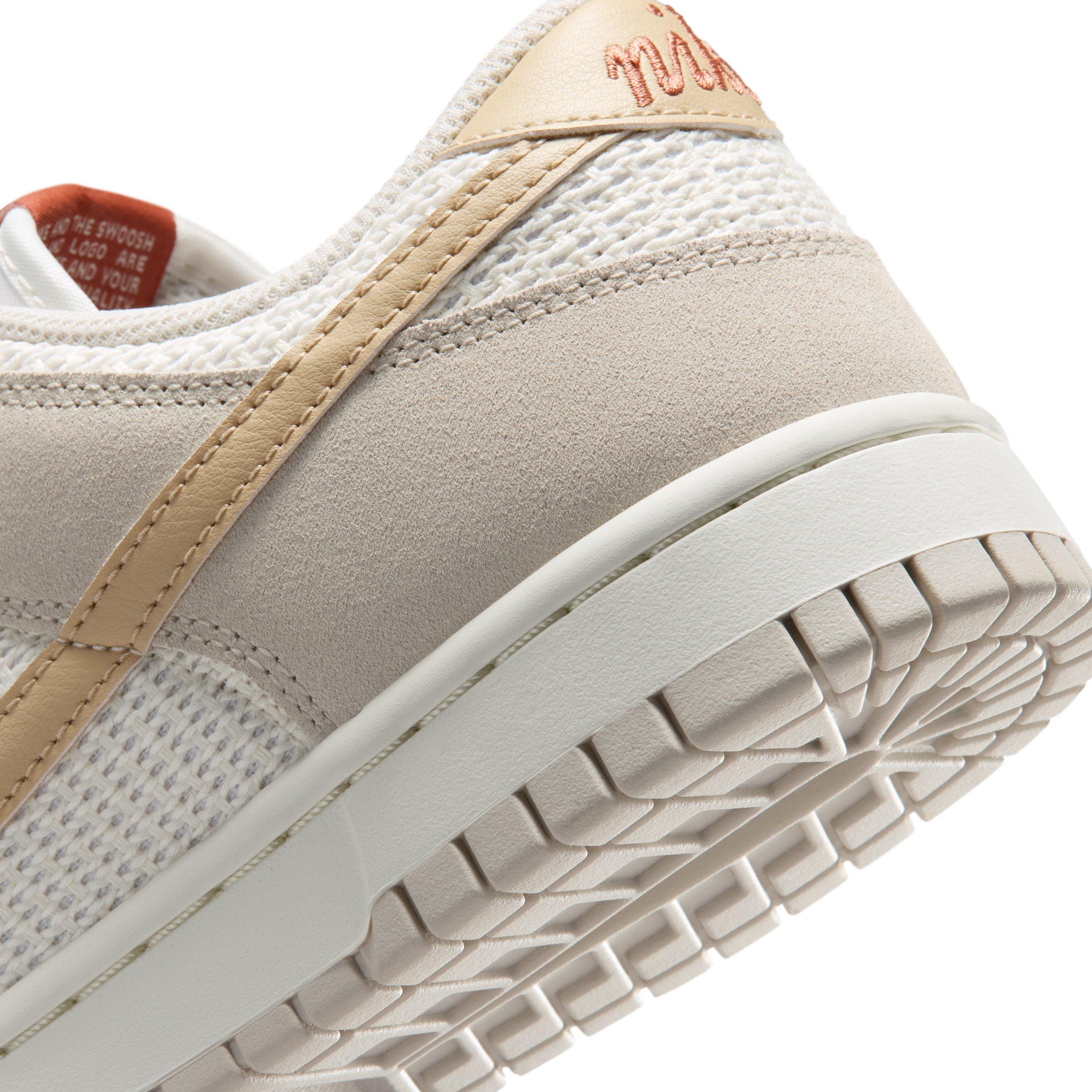 Nike Dunk Low SE "Sail/Light Orewood Brown/Linen" Women's Shoe - WHITE/BROWN Thumbnail View 8