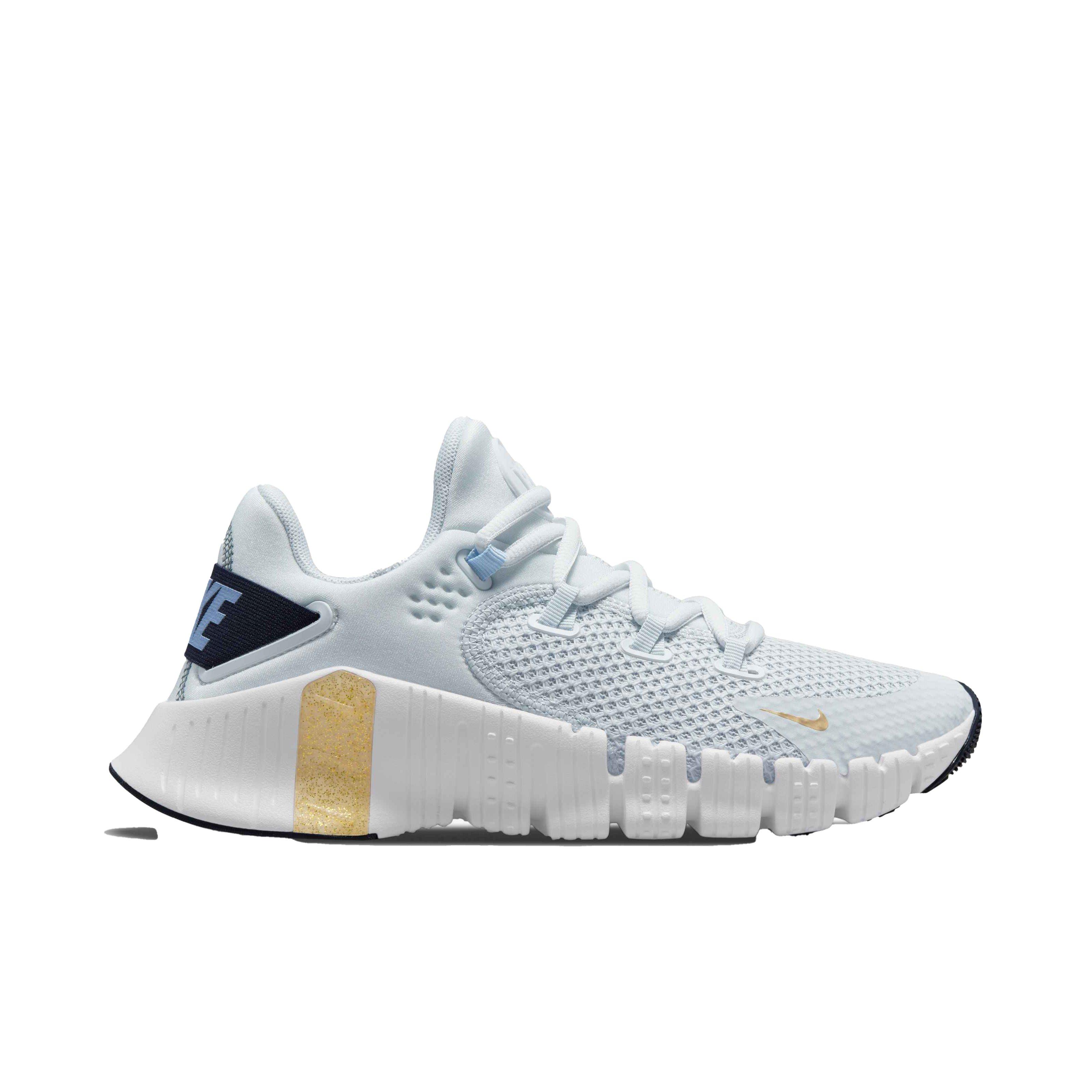 Nike Free Metcon 4 Pure Platinum/Metallic Gold Coin Women's Training Shoe  - Hibbett