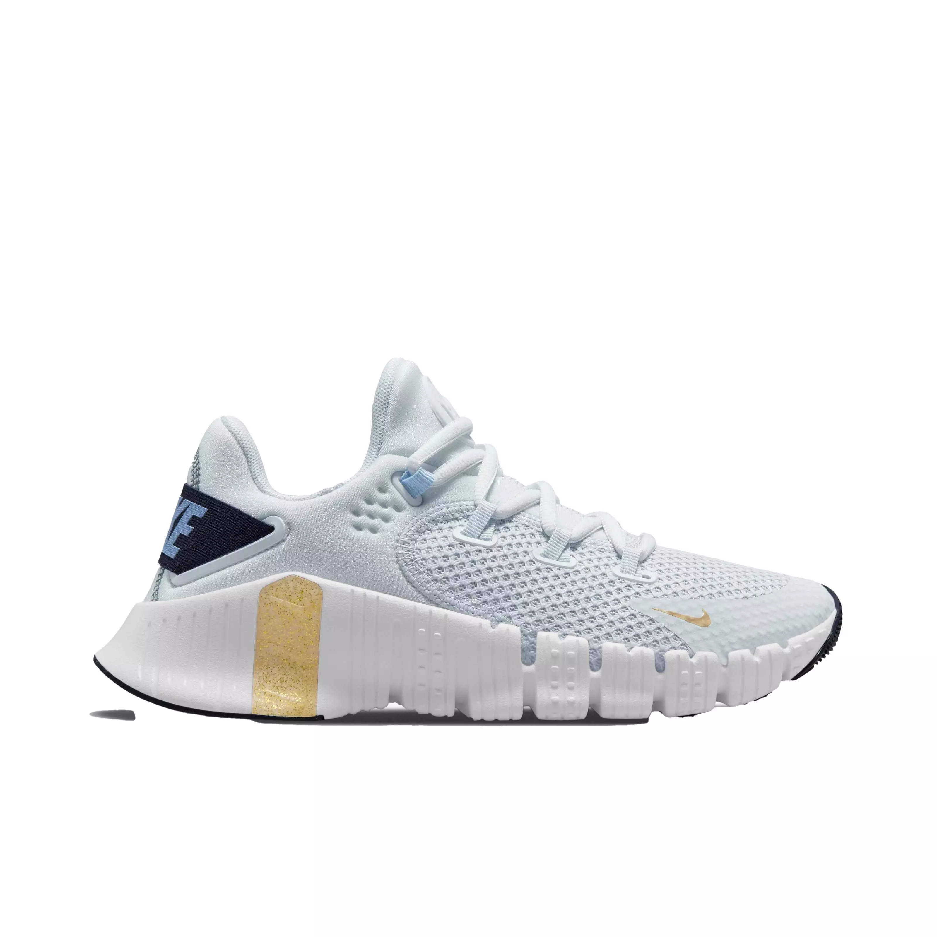 Nike Free Metcon 4 "Pure Platinum/Metallic Gold Coin" Women's Training Shoe - GREY