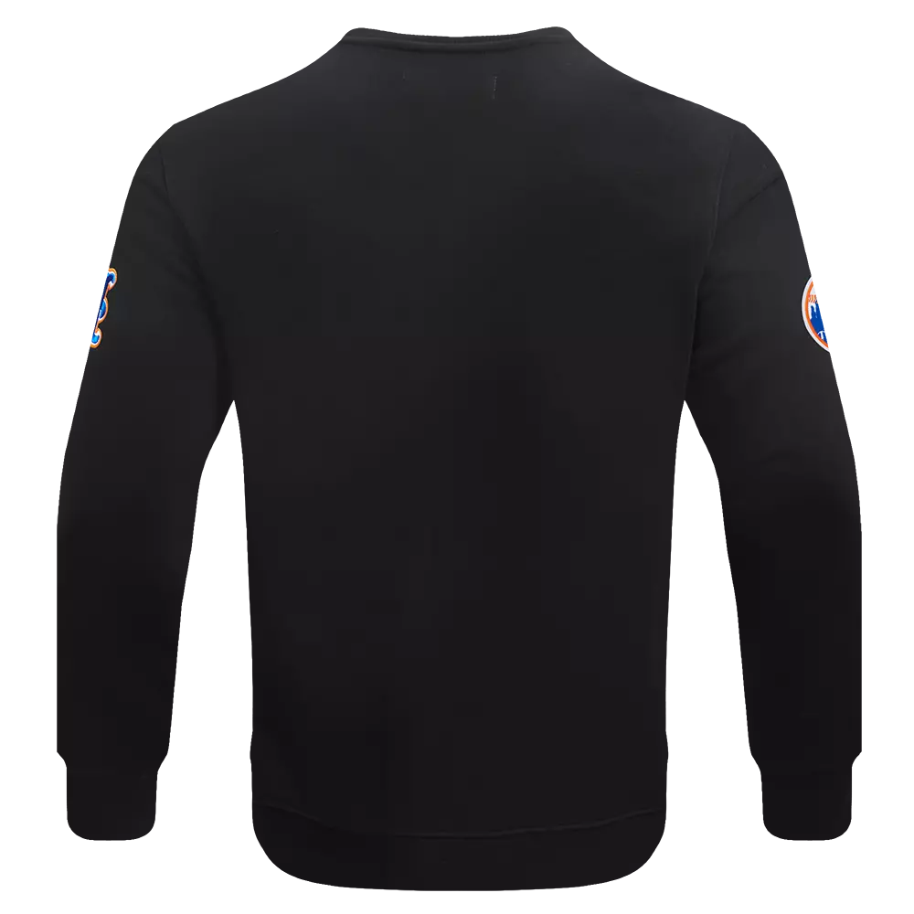 Pro Standard Men's MLB New York Mets Old English Crewneck -Black - BLACK