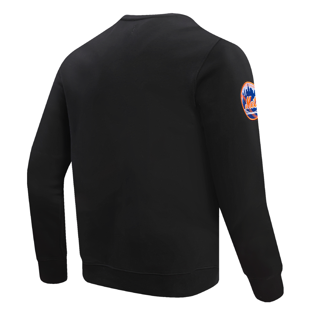 Pro Standard Men's MLB New York Mets Old English Crewneck -Black - BLACK Thumbnail View 4