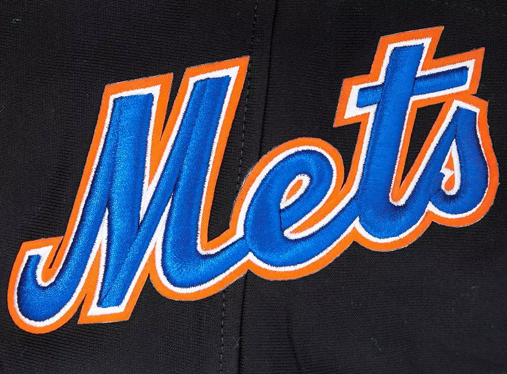 Pro Standard Men's MLB New York Mets Old English Crewneck -Black - BLACK