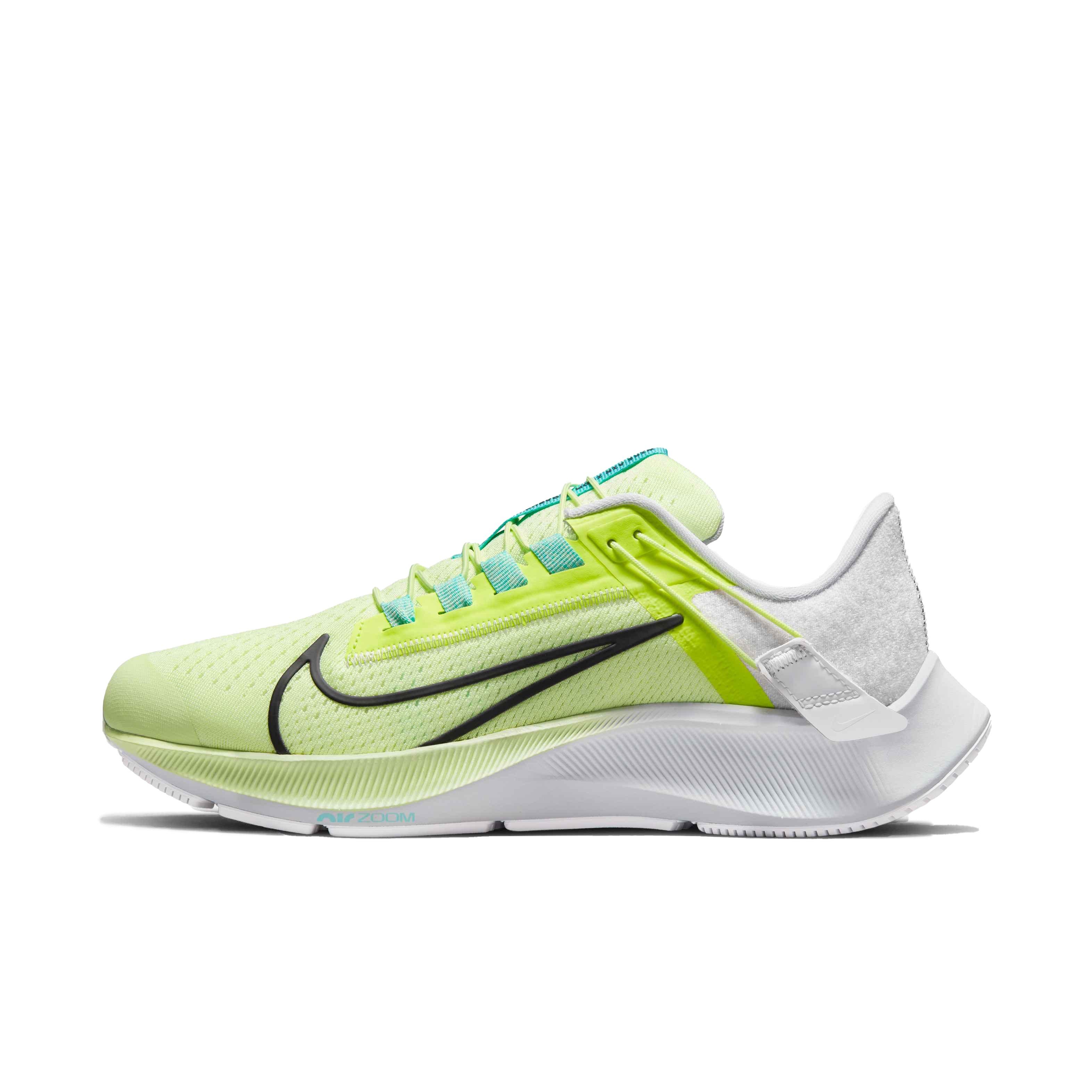 Nike Air Zoom Pegasus 38 FlyEase "Barely Volt/Black/Volt/Aurora Green" Women's Running Shoe - YELLOW Thumbnail View 2