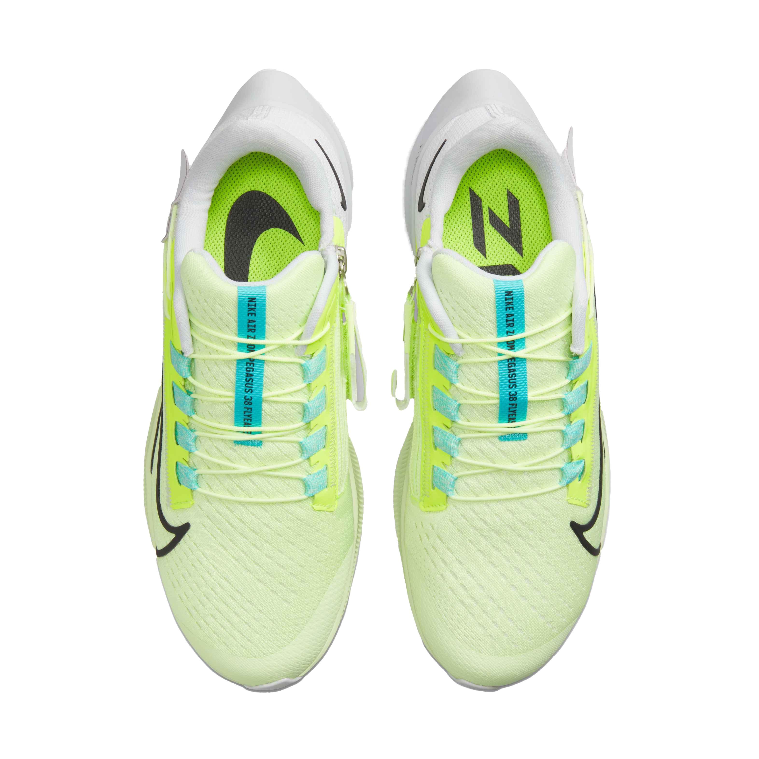 Nike Air Zoom Pegasus 38 FlyEase "Barely Volt/Black/Volt/Aurora Green" Women's Running Shoe - YELLOW Thumbnail View 4