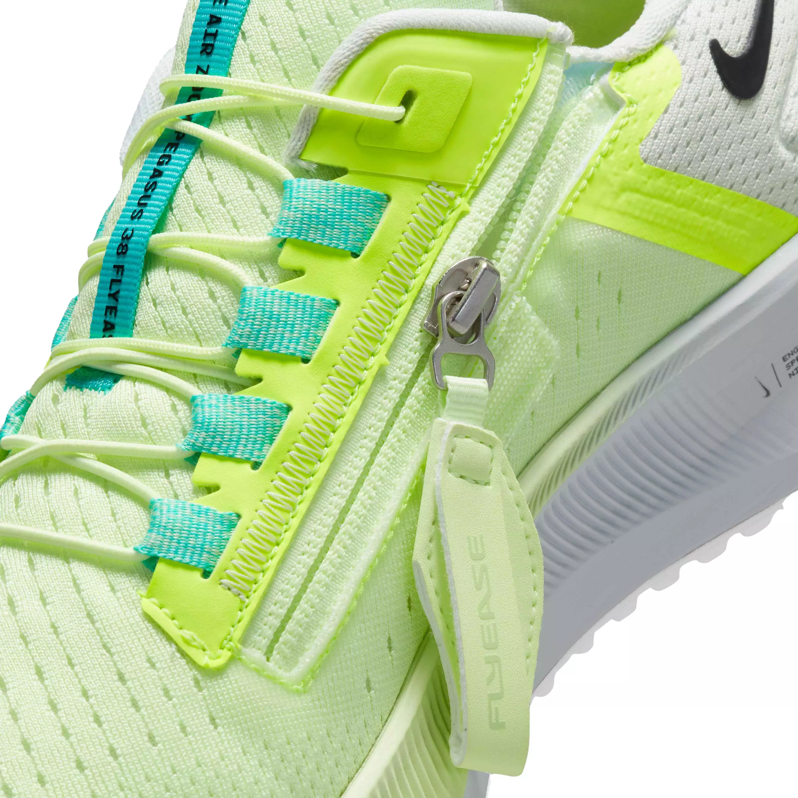 Nike Air Zoom Pegasus 38 FlyEase "Barely Volt/Black/Volt/Aurora Green" Women's Running Shoe - YELLOW