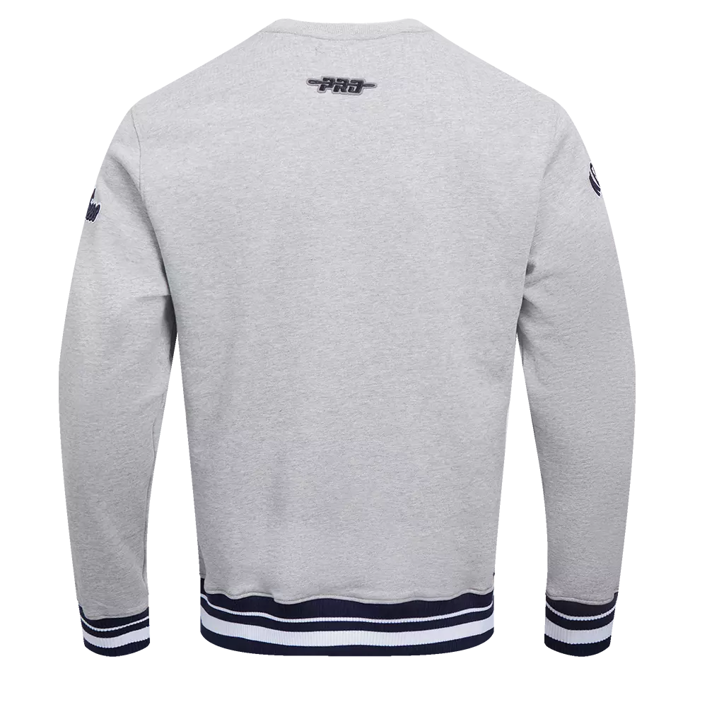 Pro Standard Men's MLB New York Yankees Mashup Rib Crewneck - Grey/Navy - GREY/NAVY