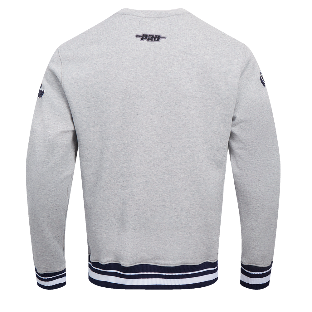 Pro Standard Men's MLB New York Yankees Mashup Rib Crewneck -Grey/Navy - GREY/NAVY Thumbnail View 2
