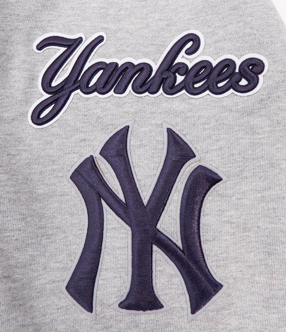 Pro Standard Men's MLB New York Yankees Mashup Rib Crewneck - Grey/Navy - GREY/NAVY Thumbnail View 7