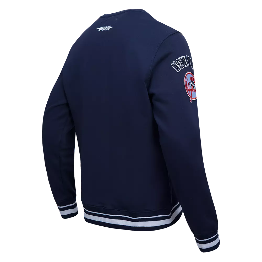 Pro Standard Men's MLB New York Yankees Mashup Rib Crewneck - Navy - NAVY