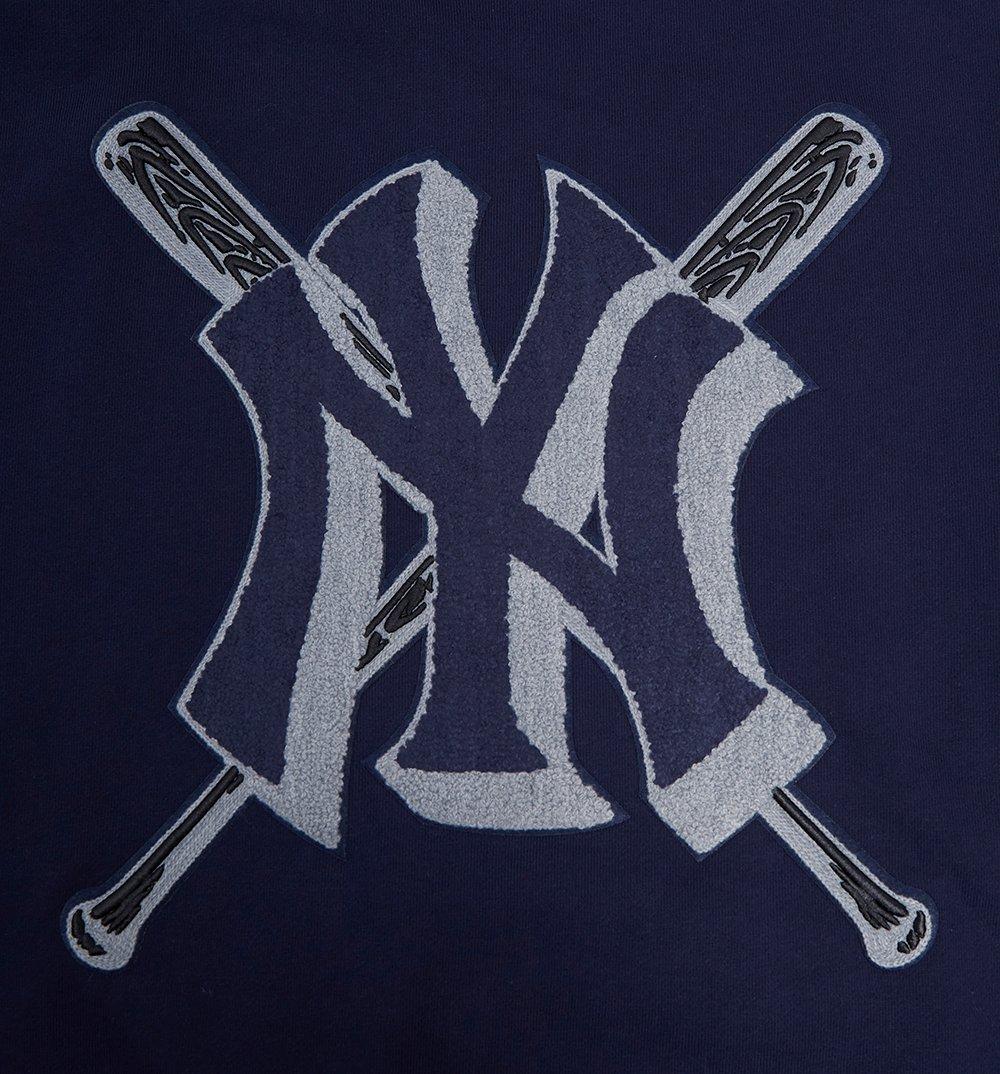 Pro Standard Men's MLB New York Yankees Mashup Rib Crewneck -Navy - NAVY Thumbnail View 5