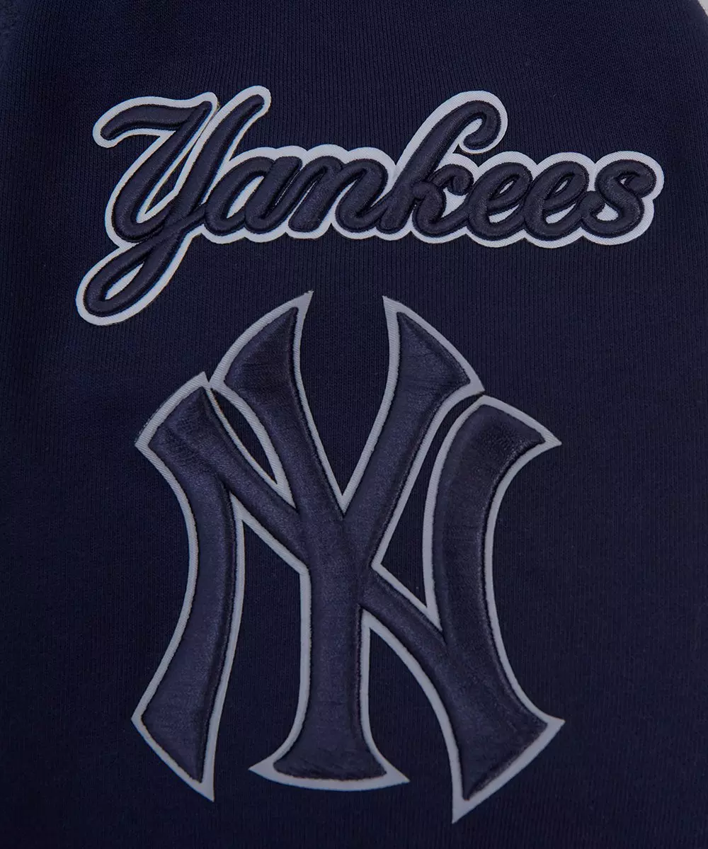 Pro Standard Men's MLB New York Yankees Mashup Rib Crewneck -Navy - NAVY