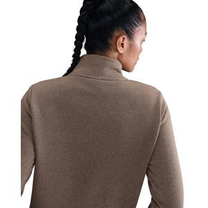 Nike Women's Sportswear Club Fleece Standard 1/4-Zip Sweatshirt -Brown/White