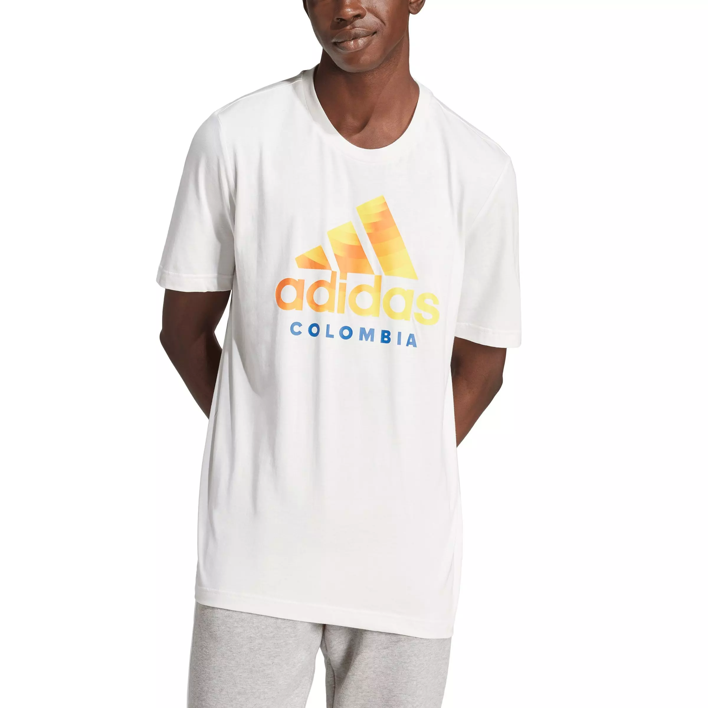 adidas Men's Colombia DNA Graphic T-Shirt - White - WHITE