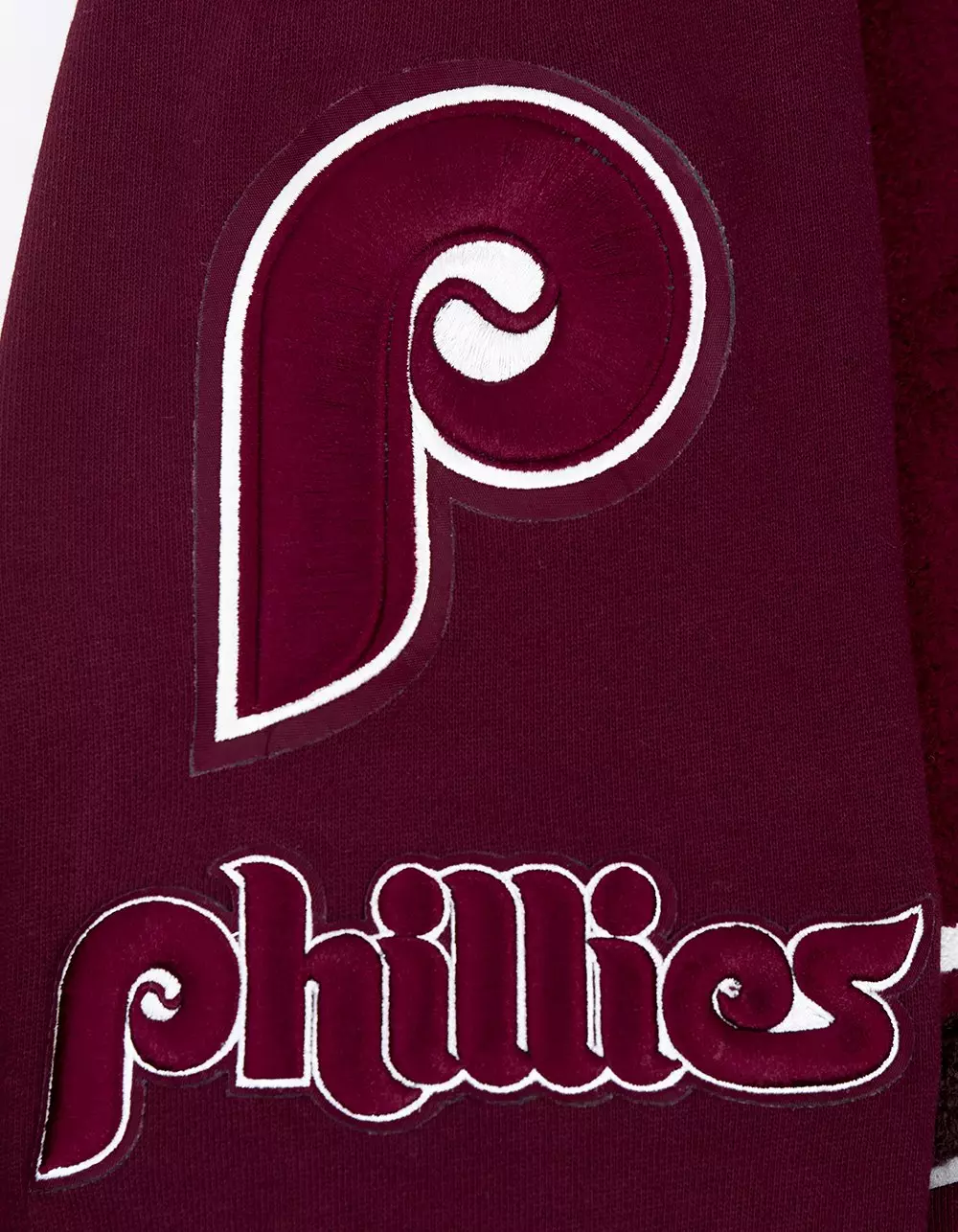 Pro Standard Men's MLB Philadelphia Phillies Retro Mashup Rib Crewneck - Wine - WINE